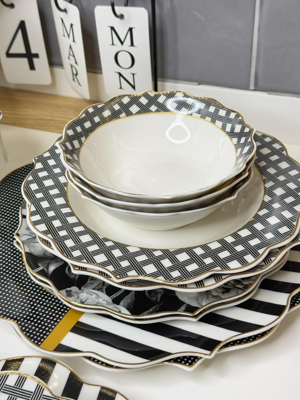 Aksel 6 Kişilik Porselen Yemek Takımı