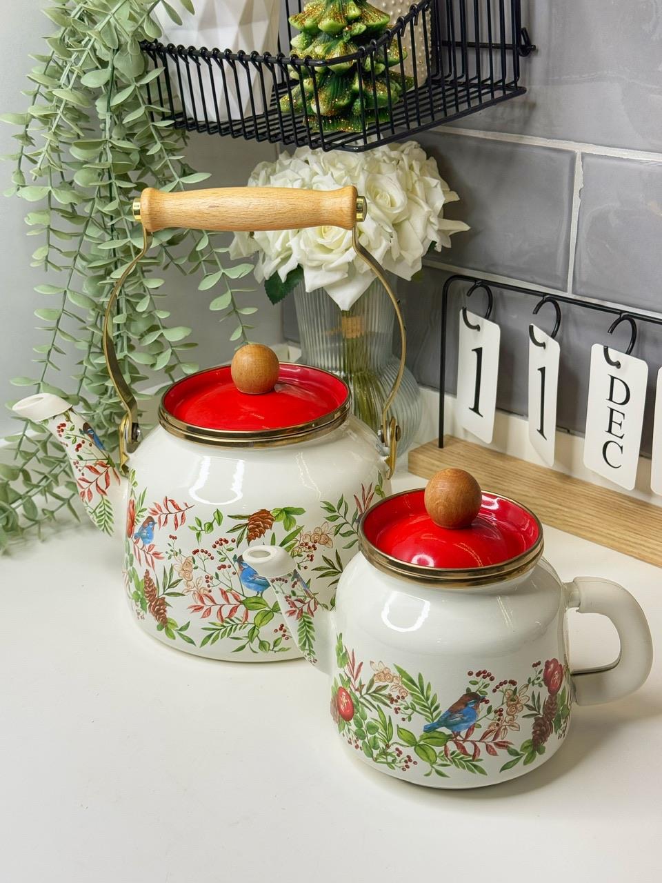 Mia Nar Model Emaye Çaydanlık