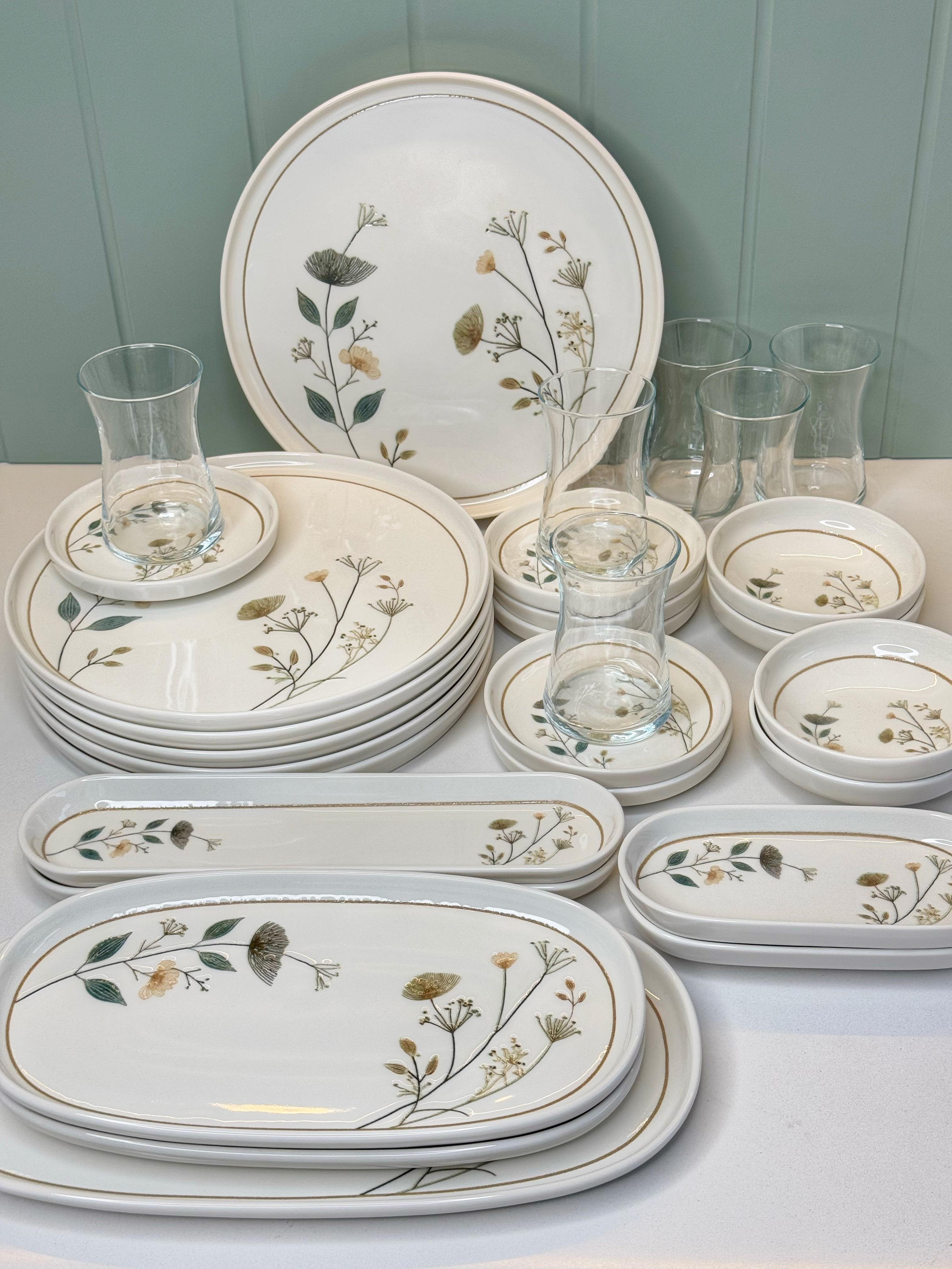 Bloom 29 Parça 6 Kişilik Porselen Kahvaltı Takımı