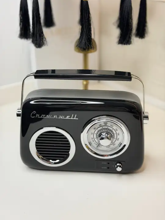 Siyah Retro Radyo (Usb - Bluetooth - Şarjlı)