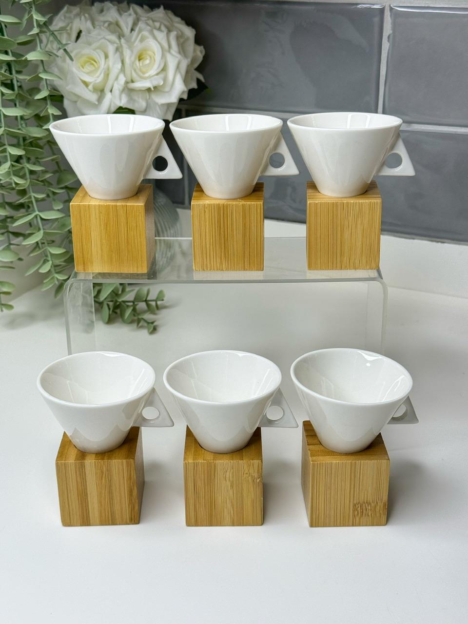 Konik 6 Kişilik Porselen Türk Kahvesi Fincanı