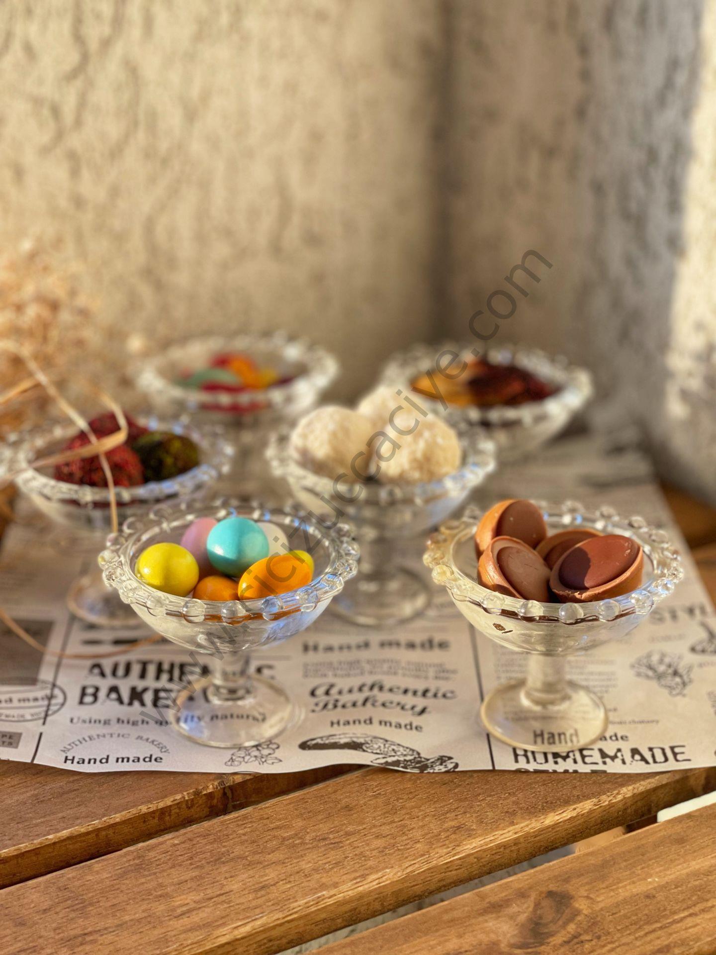 1 alana 1 bedava 6LI AYAKLI BONCUK SUNUM