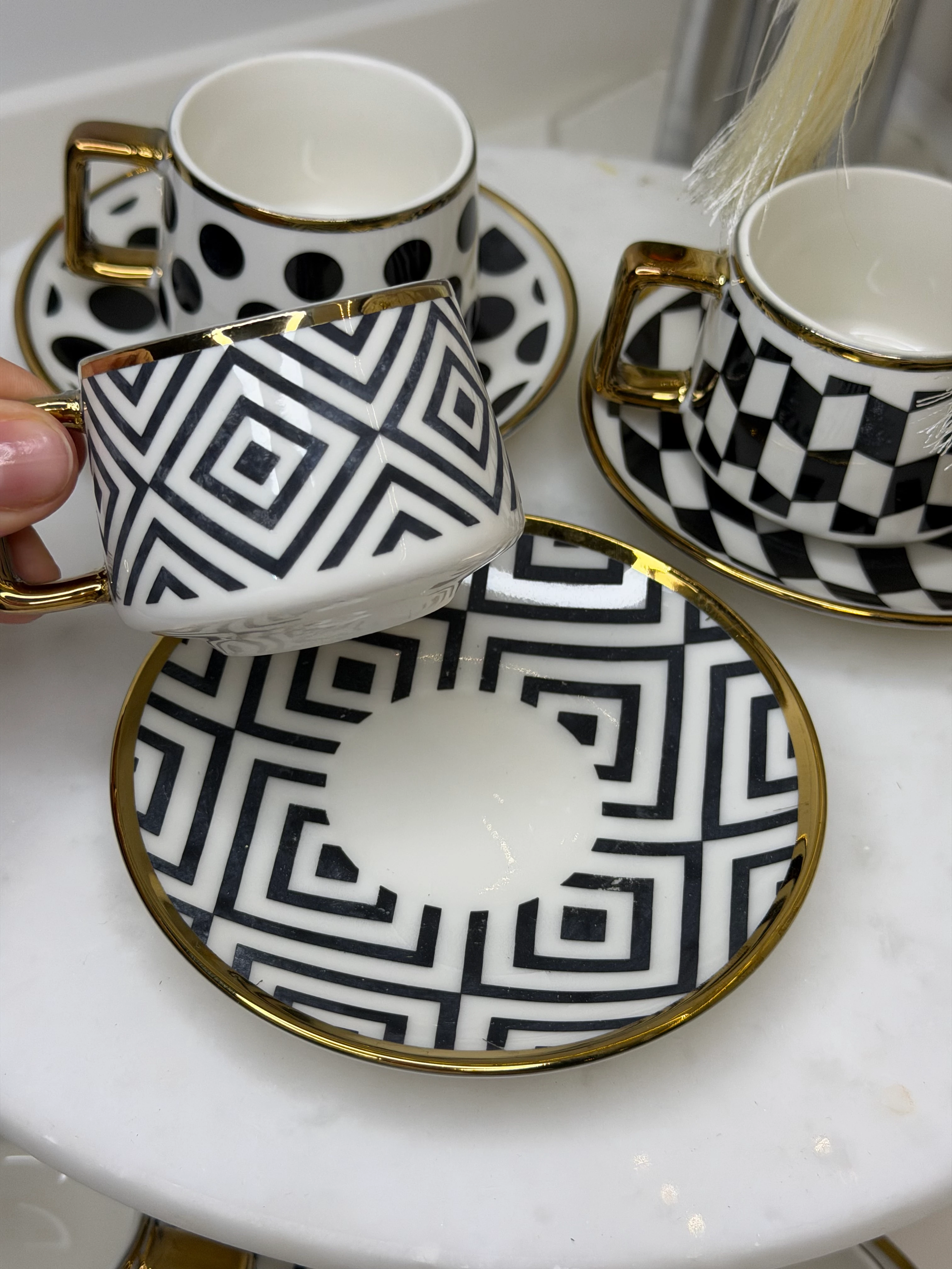 Fevk 6 Kişilik Porselen Türk Kahvesi Fincanı