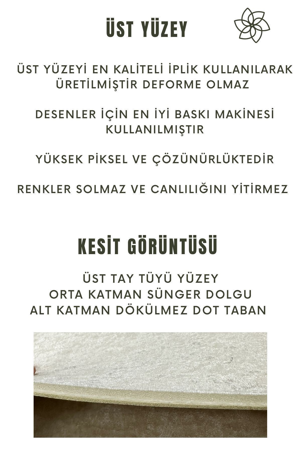 Gri Siyah Halı Lazer Kesim Halı Mutfak Halısı Leke Tutmaz Makinede Yıkanabilir Kaymaz Taban Halı