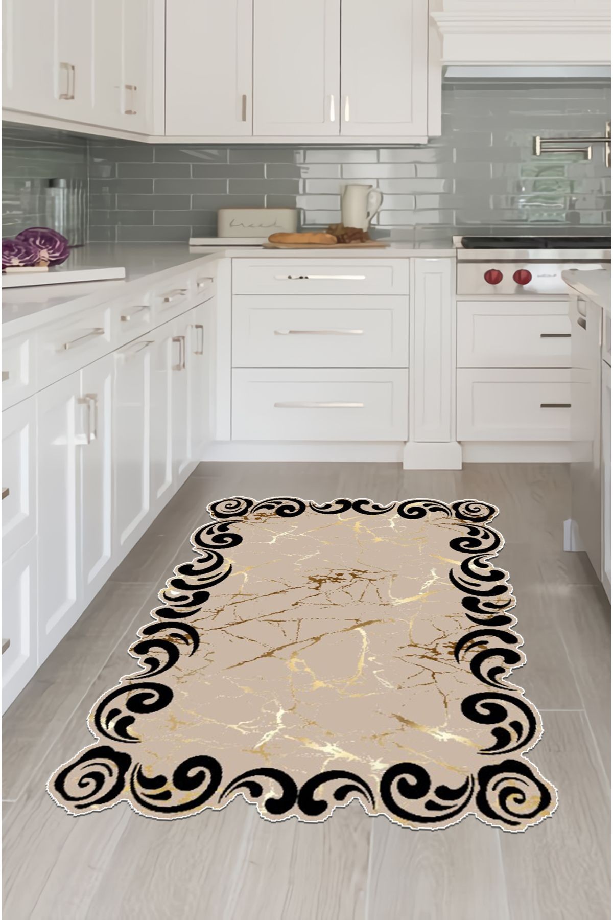 Vizon Gold Halı Salon Halısı Makinede Yıkanabilir Halı Kaymaz Taban Halı