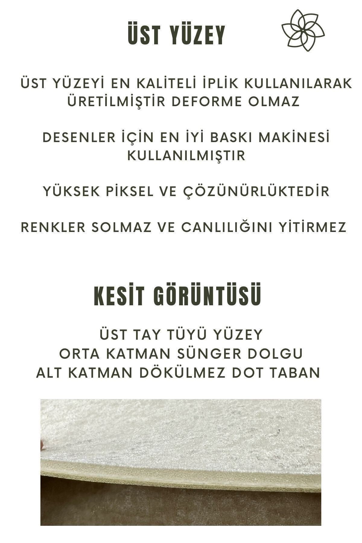 Yeşil Halı Yeşil Yapraklı Halı Salon Halısı Mutfak Halısı Yolluk Makinede Yıkanabilir Kaymaz Halı