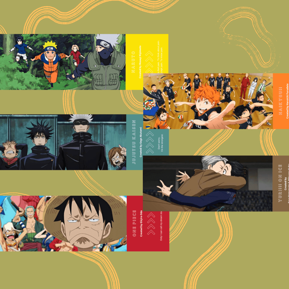 anime bilet seti (5'li)