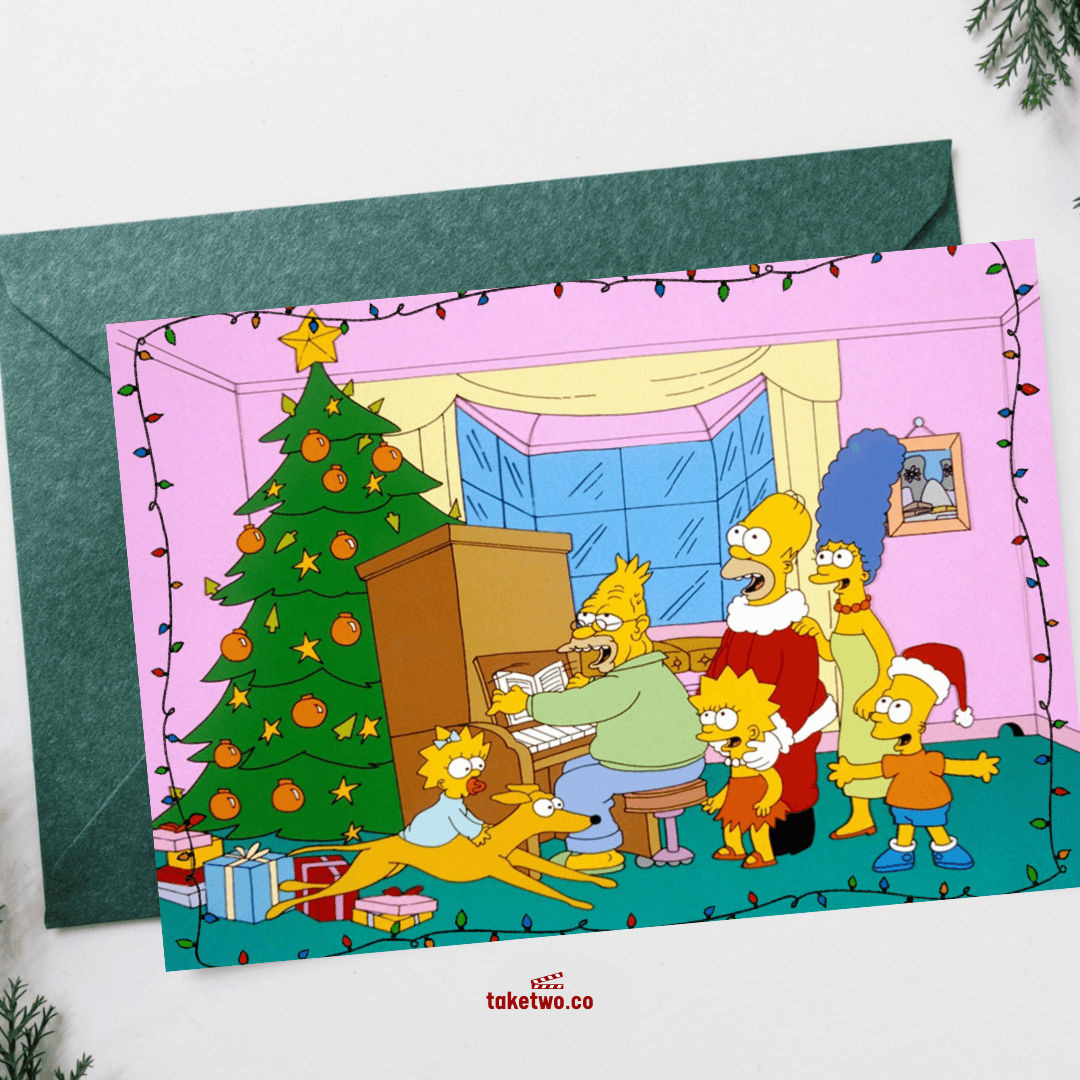 the simpsons yılbaşı kartpostalı