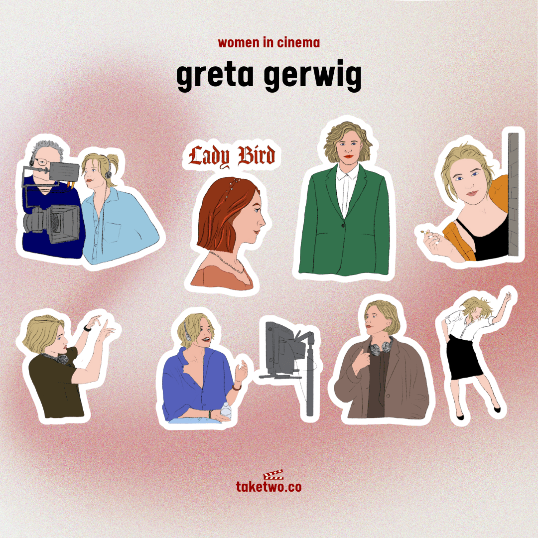 greta gerwig sticker seti