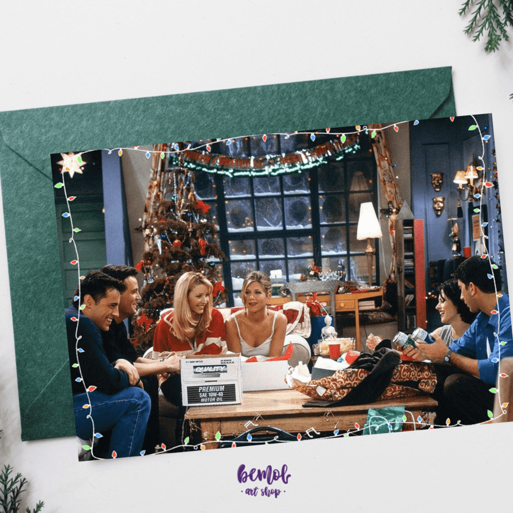 friends yılbaşı kartpostalı