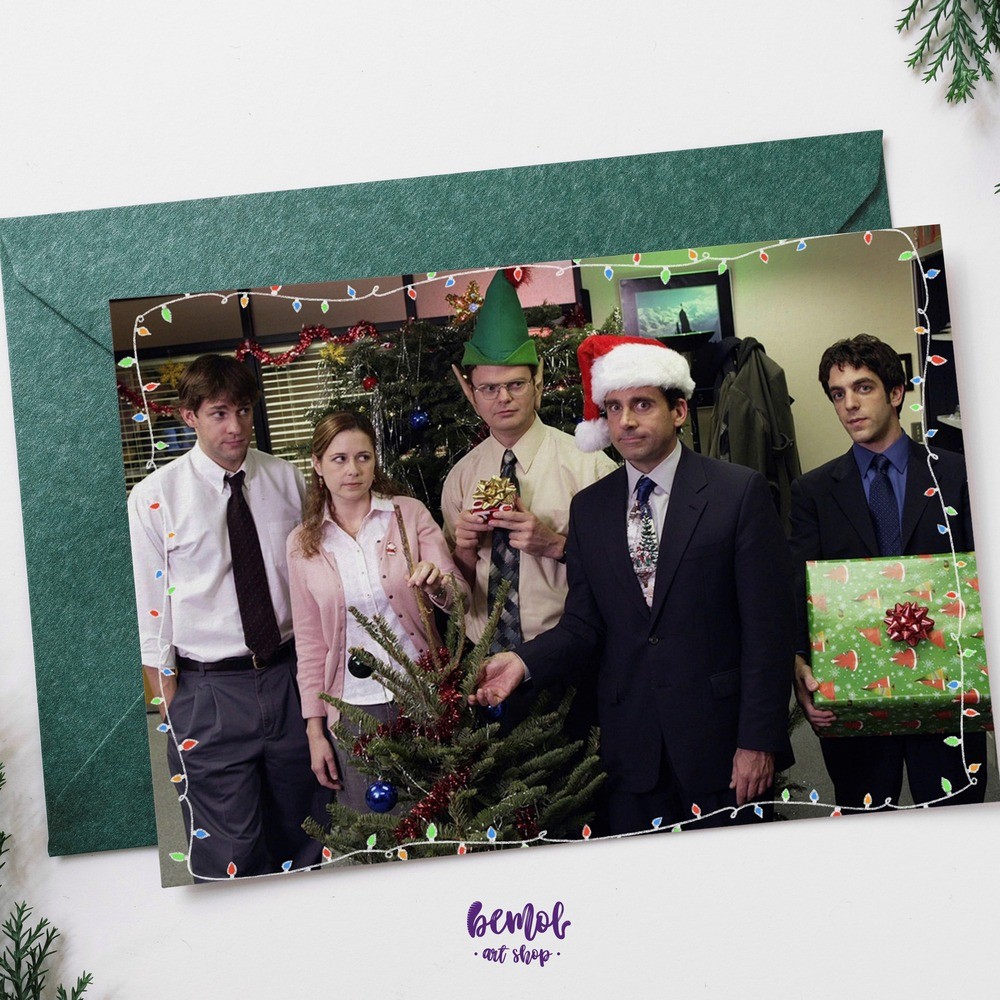 the office yılbaşı kartpostalı