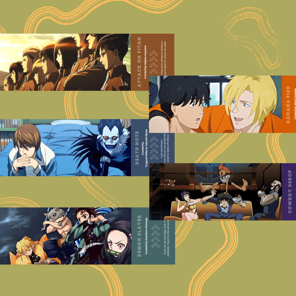 anime bilet seti (5'li)