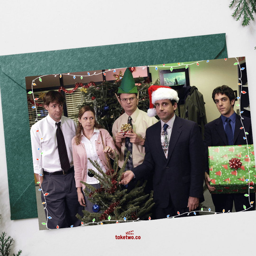 the office yılbaşı kartpostalı
