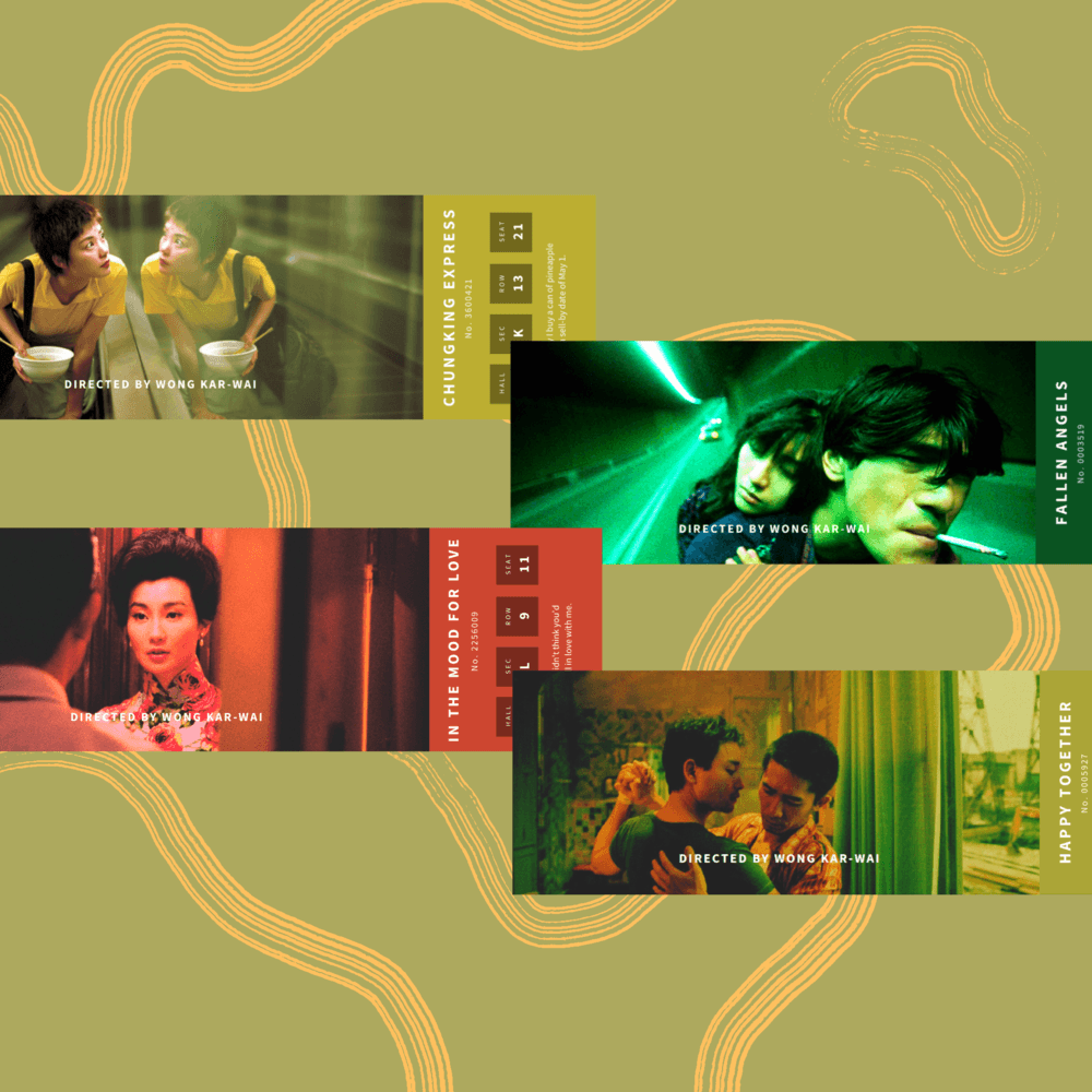wong kar-wai filmleri bilet seti