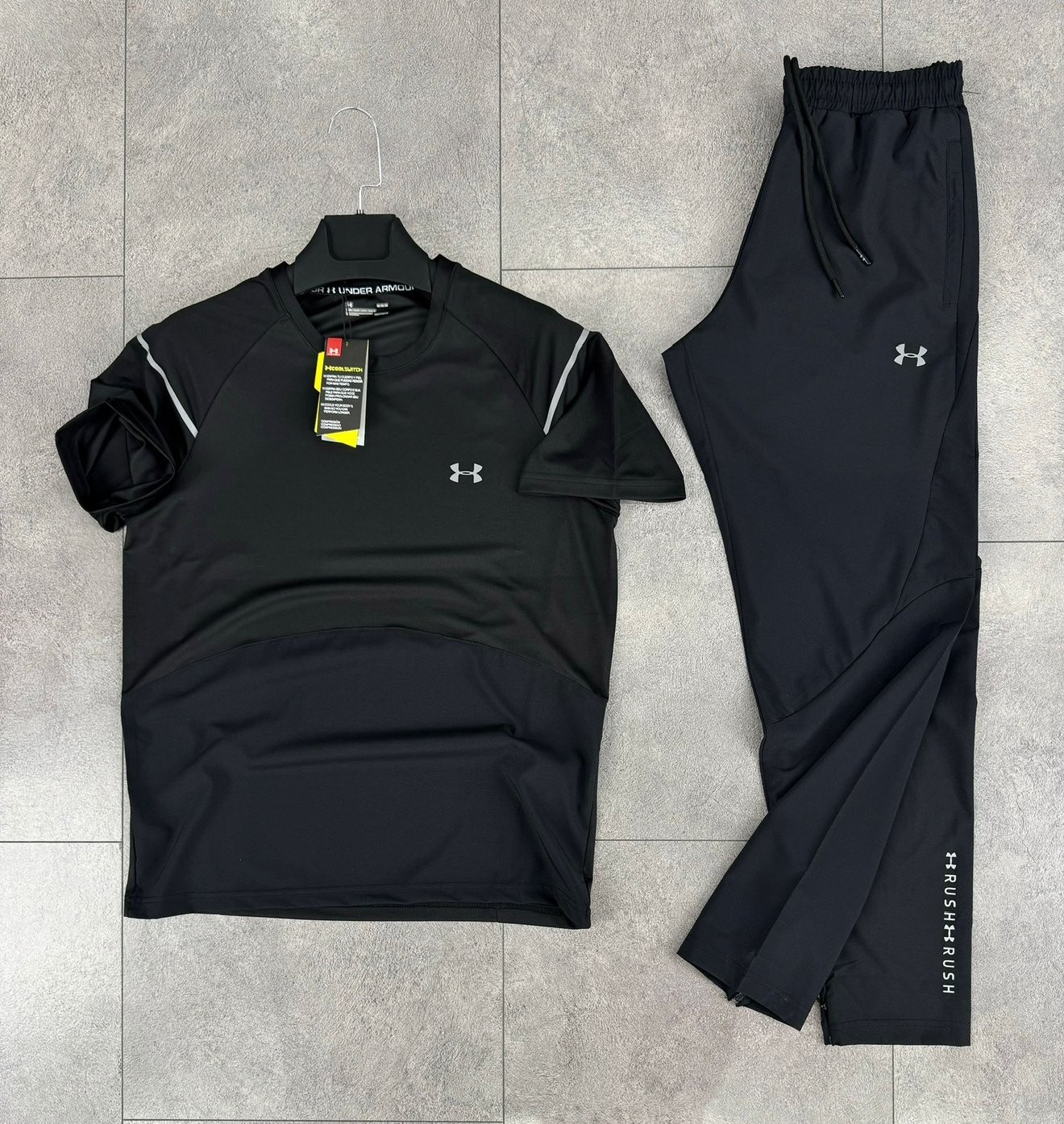 Under Armour Rush Momentum Set - Black/Reflective Silver Trim