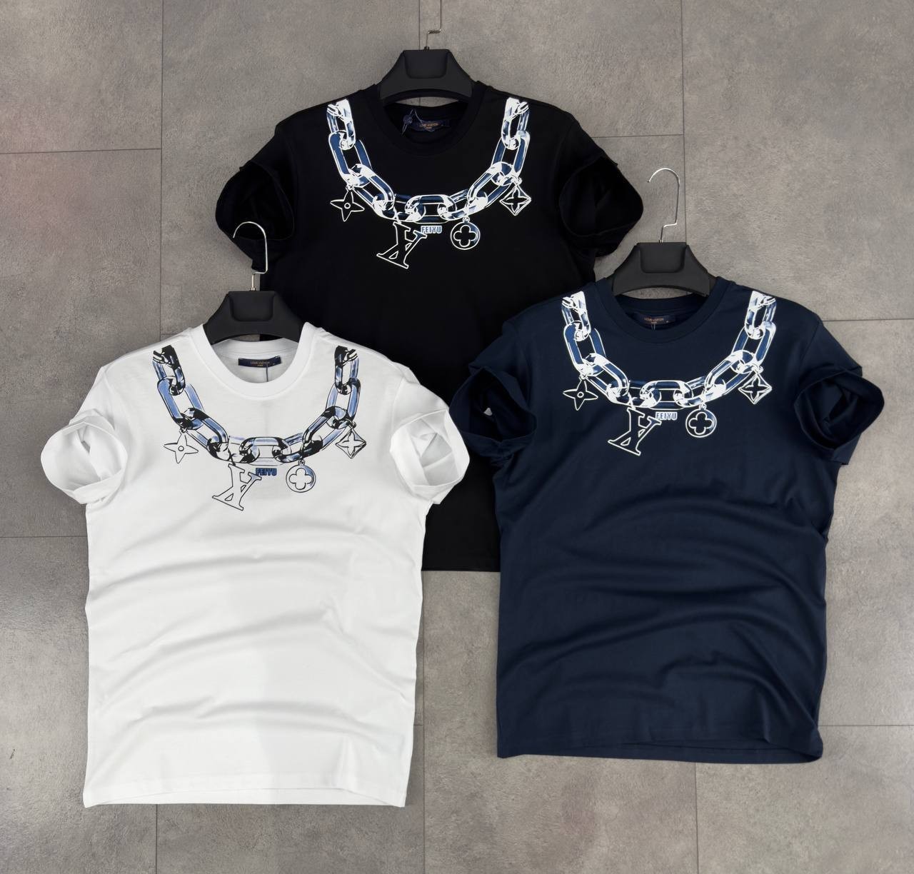 LV 3PCS Pack Chain Premium Tshirts