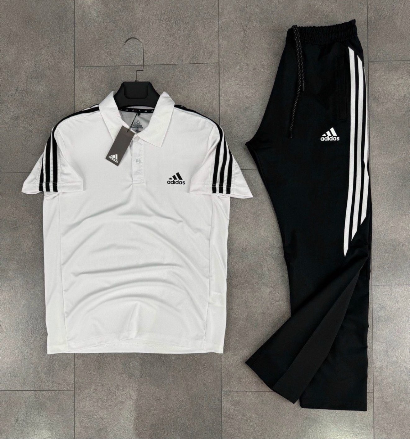 Classic Ace Set - White/Black with Triple Stripe