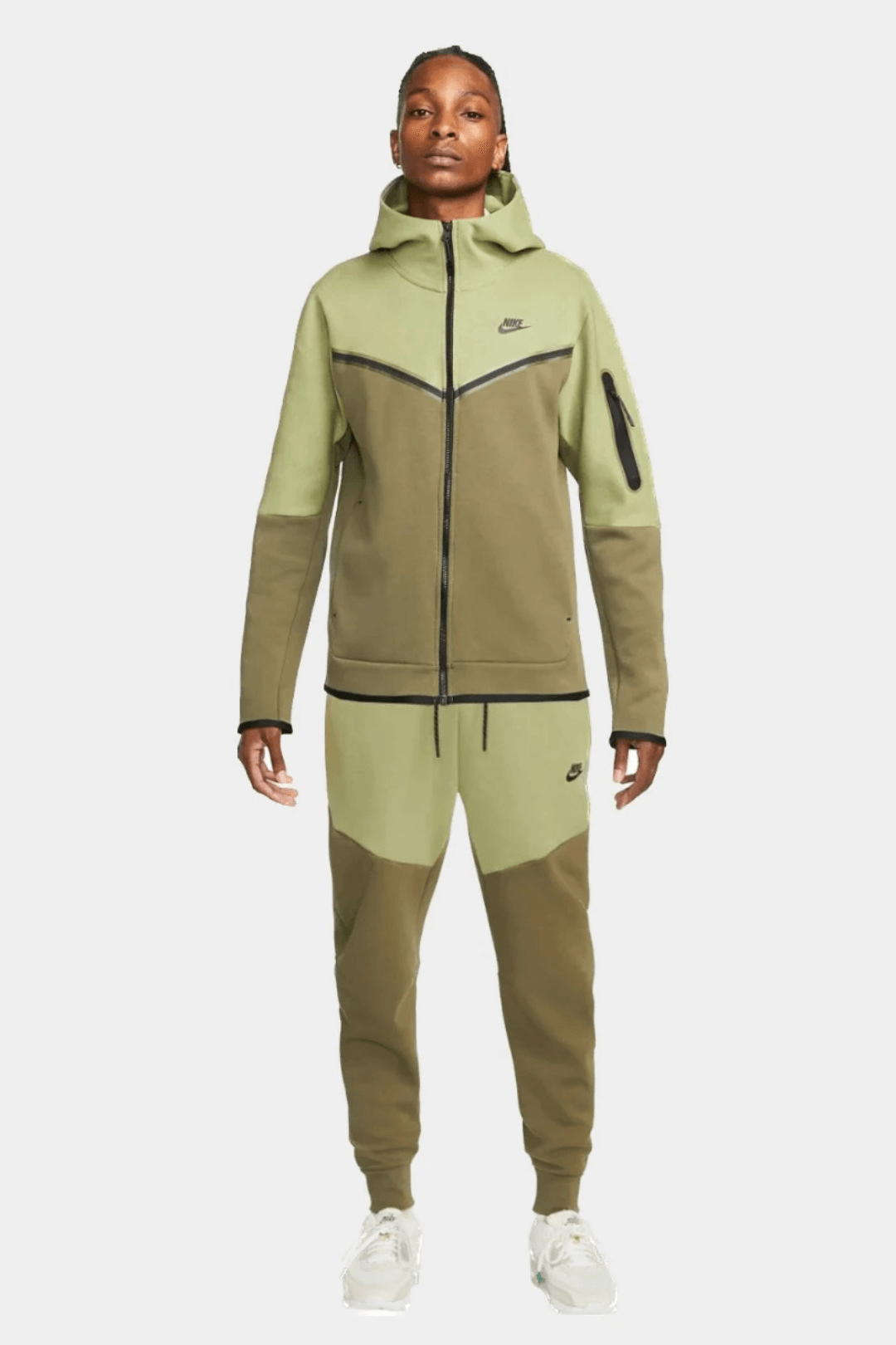 Nike Tech Fleece SS'23 Tracksuit - Khaki / Green