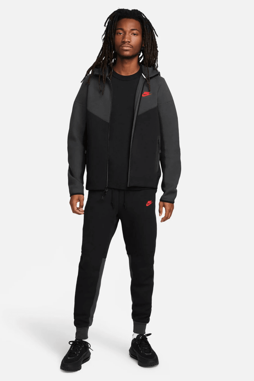 Nike Tech Fleece SS'24 Tracksuit - Smoke / Black