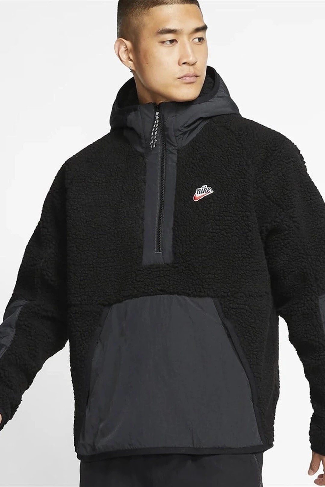 Sherpa Fleece Pullover Hoodie