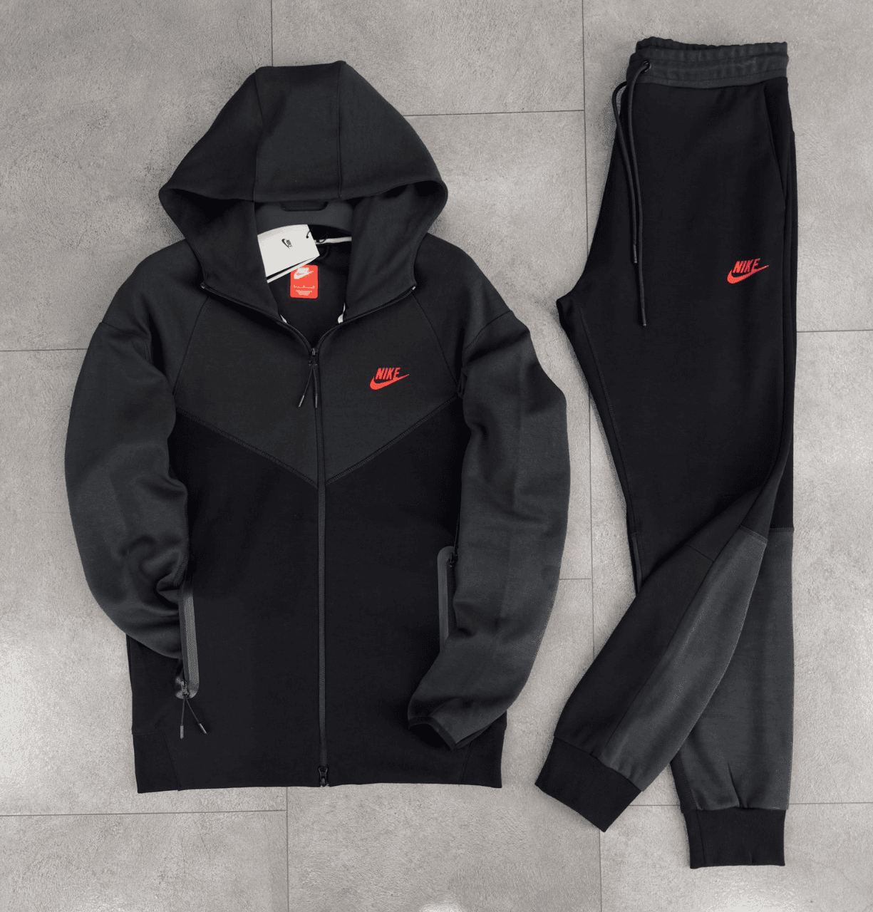 Tech Fleece SS'24 Tracksuit - Smoke / Black