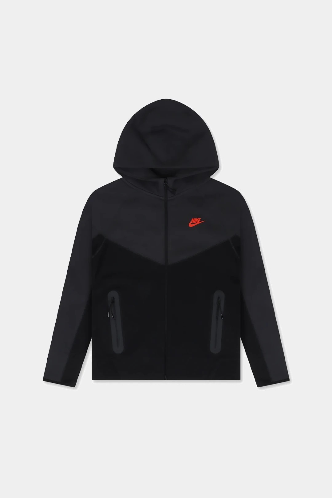 Nike Tech Fleece SS'24 Jacket - Black / Smoke / Red