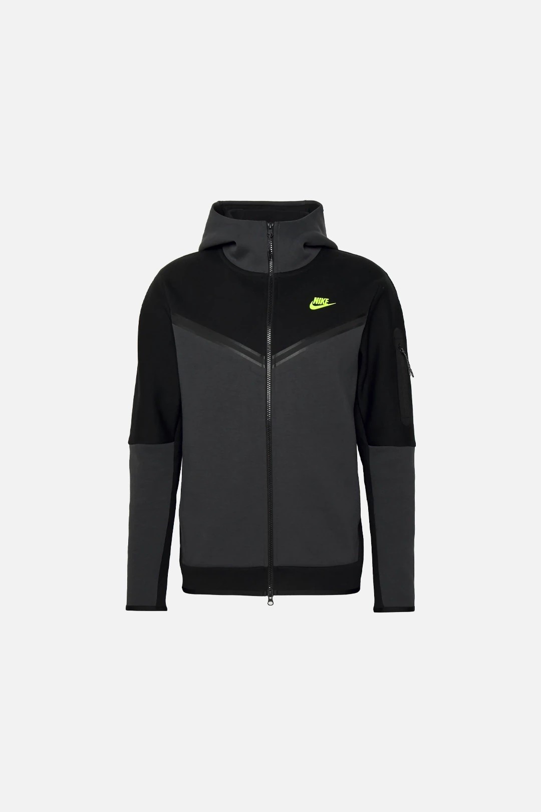 Nike Tech Fleece SS'23 Jacket - Black / Grey / Neon