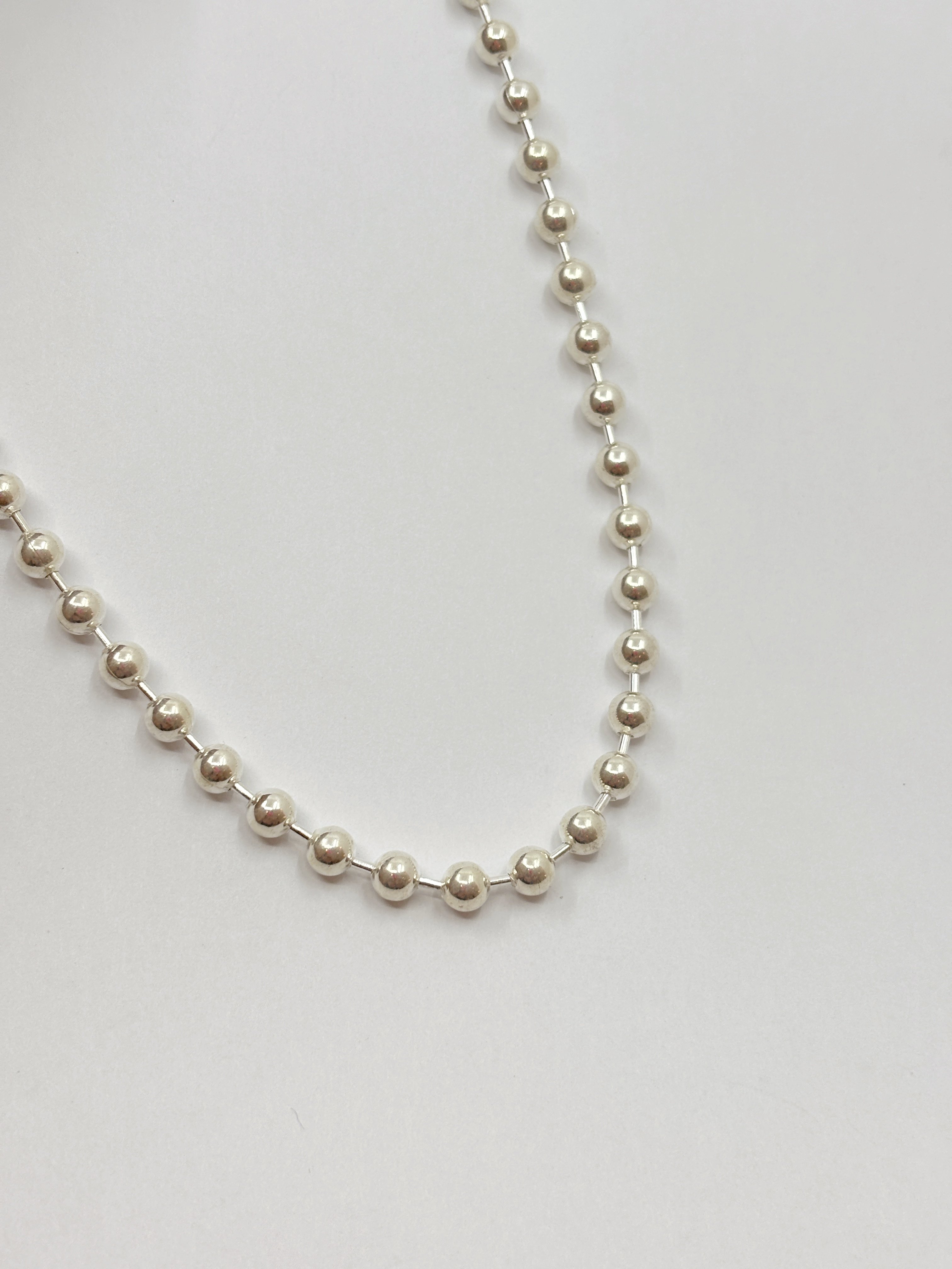 Top Top Zincir Kolye 5 mm | 925 Ayar Gümüş
