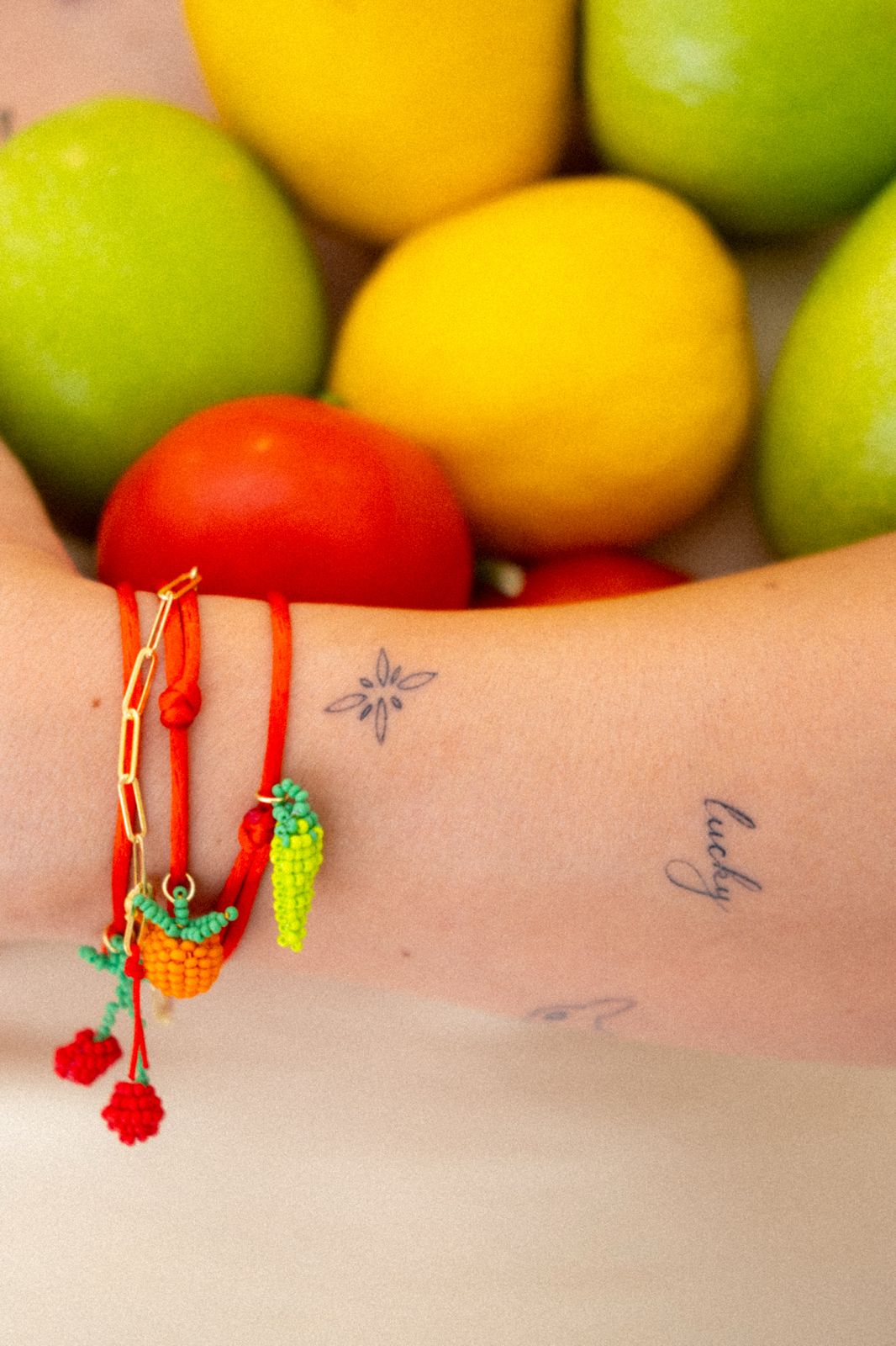 Karpuz Parlak İp Bileklik - Halhal | 925 Ayar Gümüş