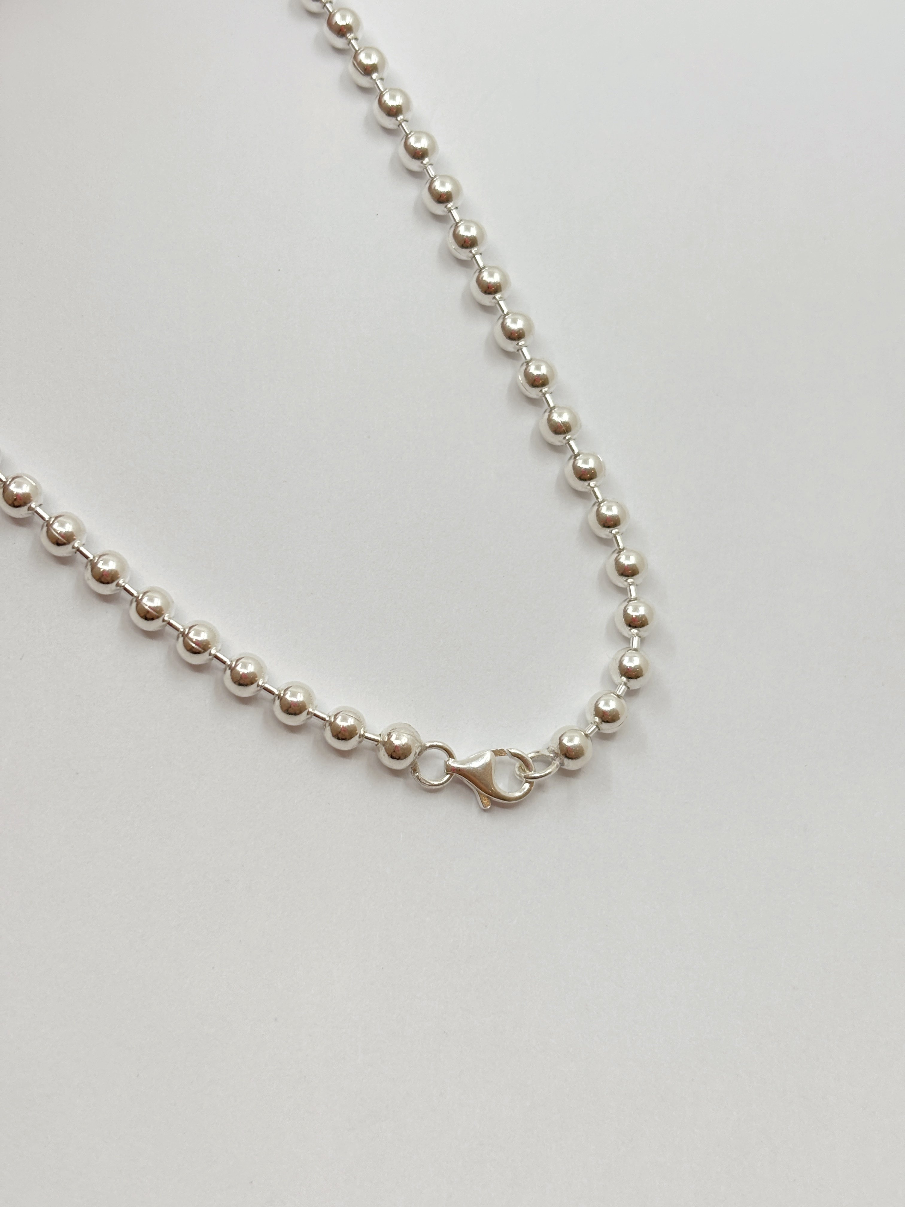 Top Top Zincir Kolye 4 mm | 925 Ayar Gümüş
