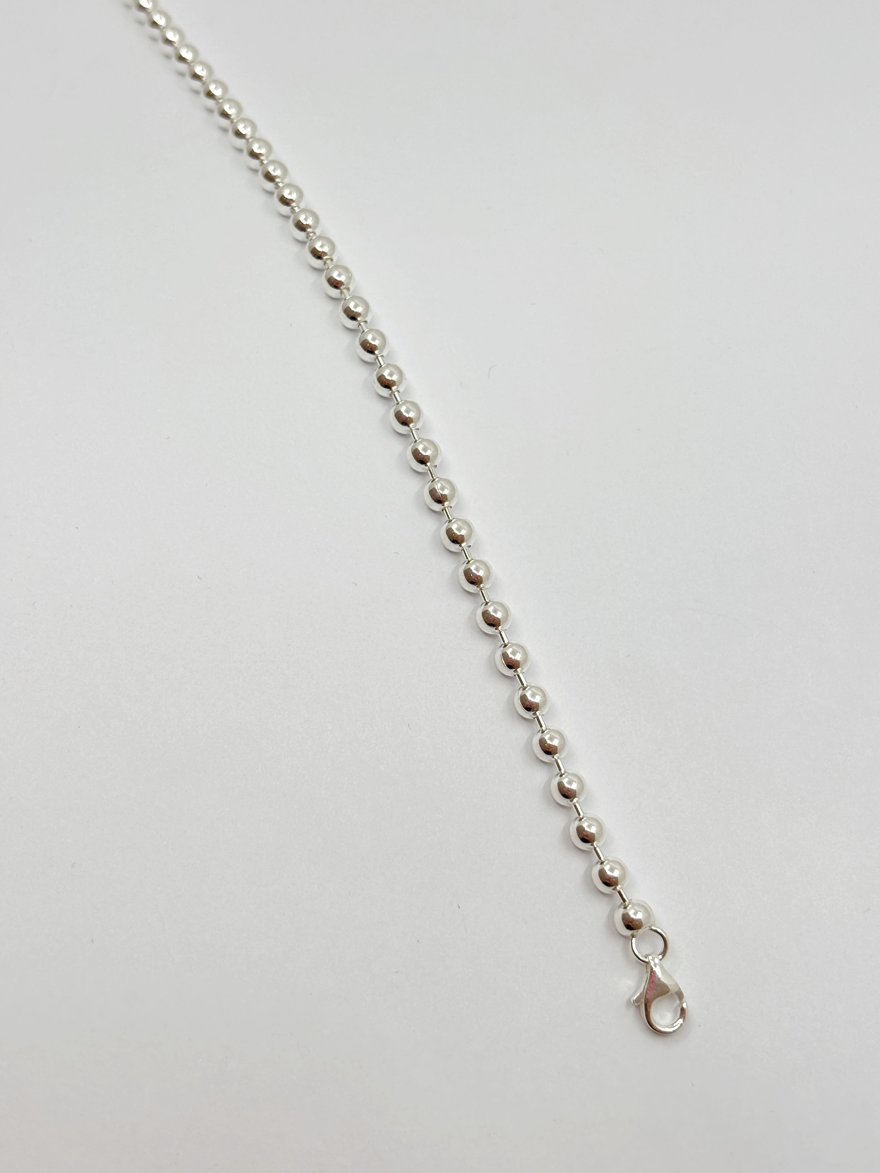 Top Top Zincir Bileklik 4 mm | 925 Ayar Gümüş