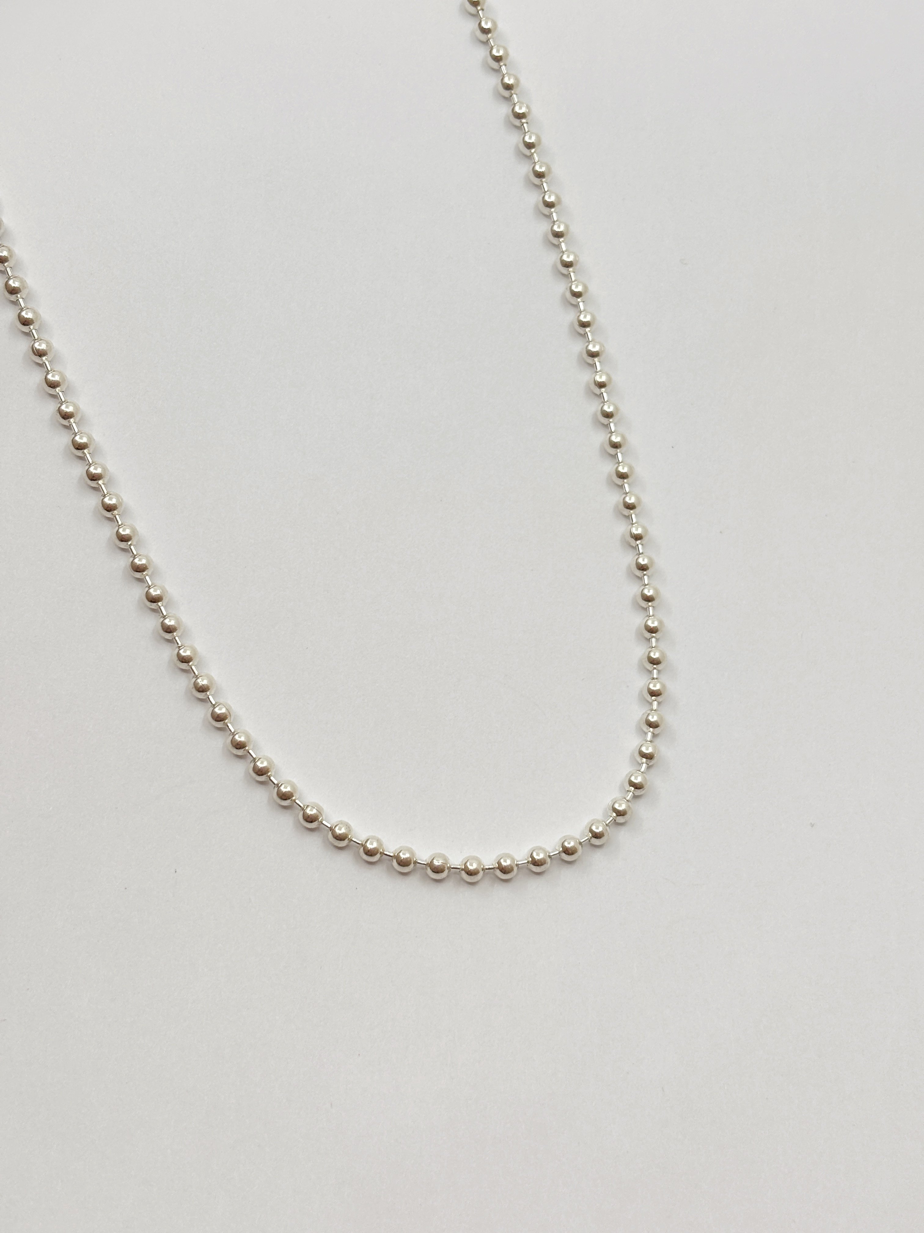 Top Top Zincir Kolye 3 mm | 925 Ayar Gümüş