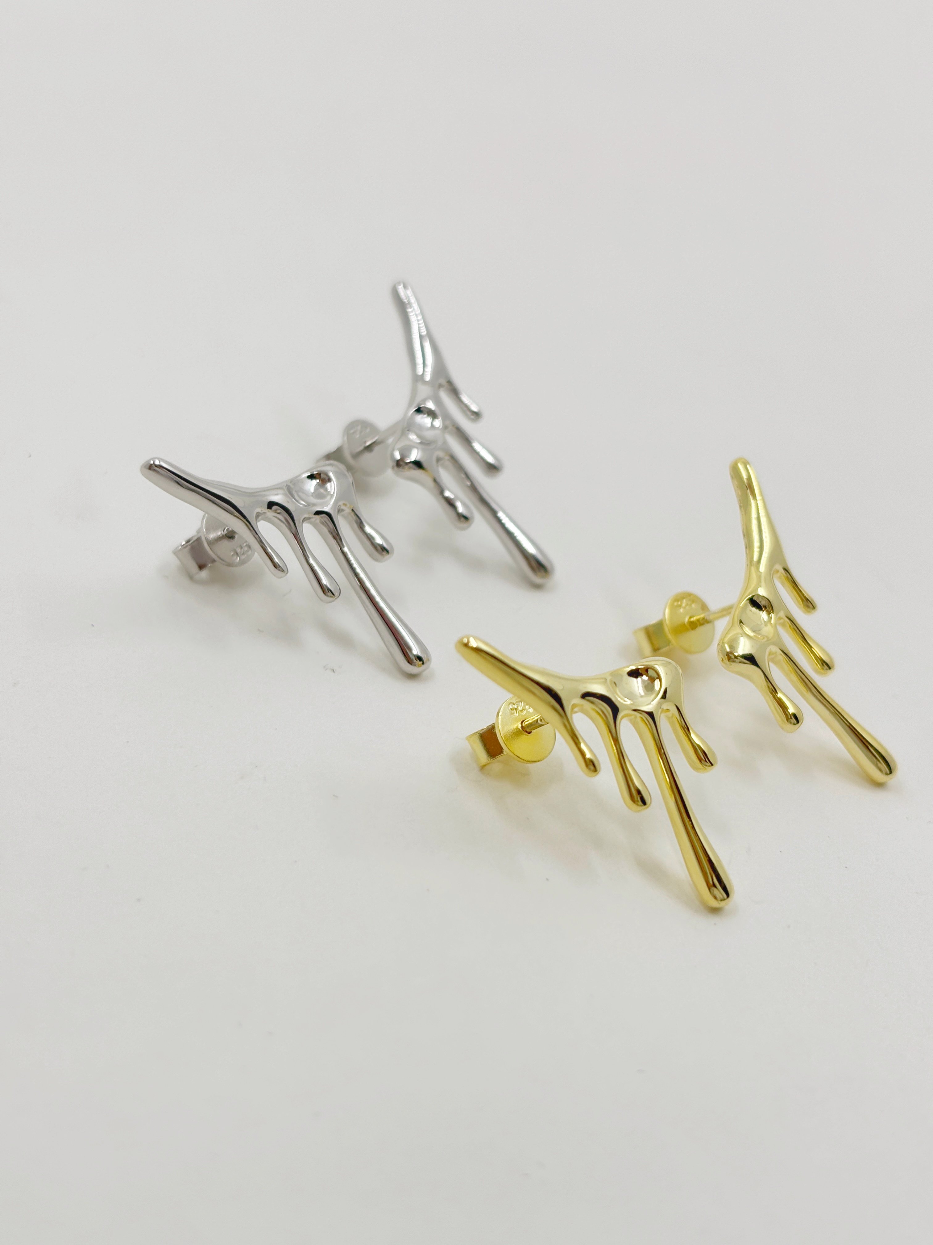 Dripping Küpe | 925 Ayar Gümüş