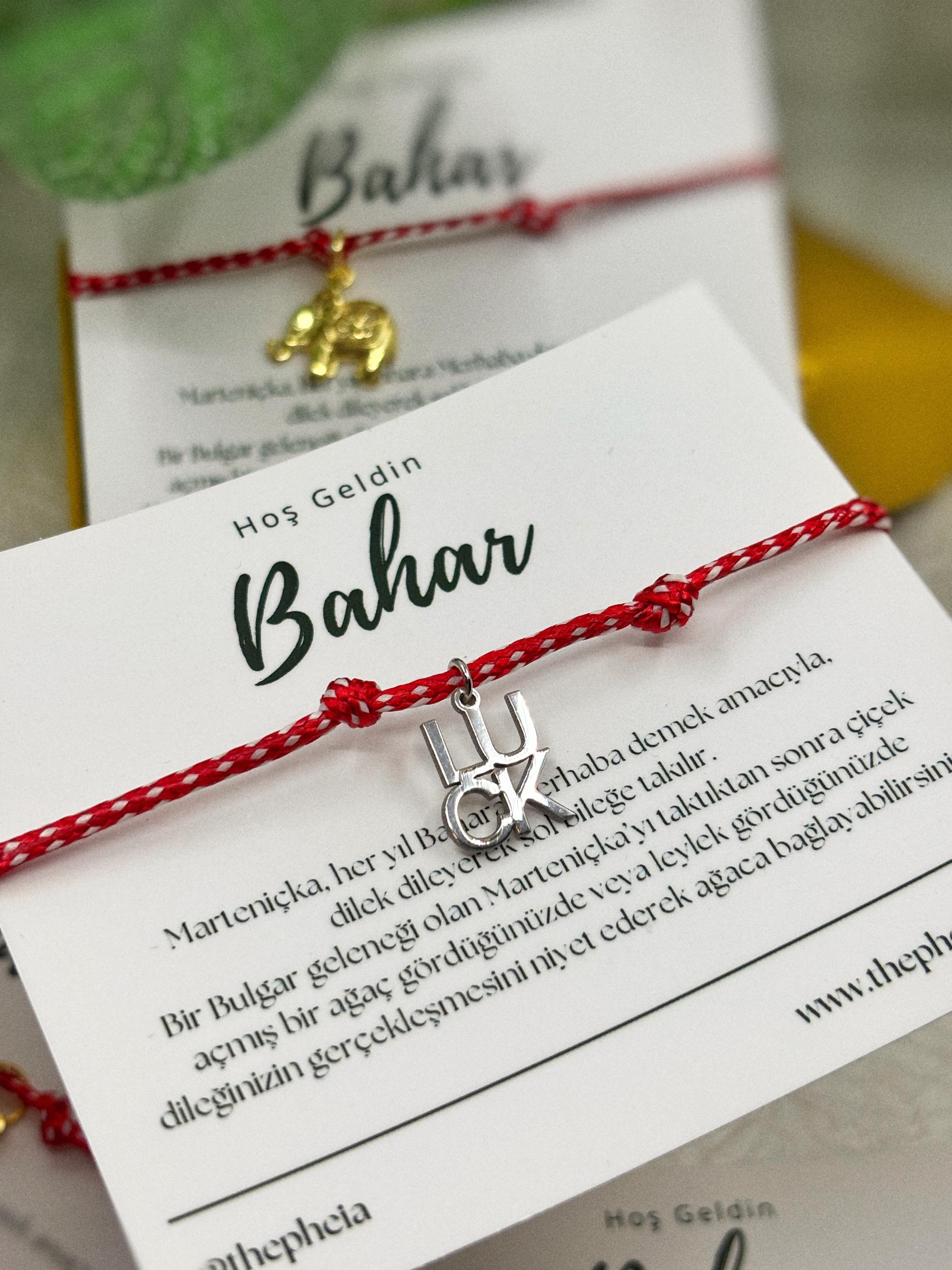  Luck Plakalı Marteniçka Bileklik | 925 Ayar Gümüş
