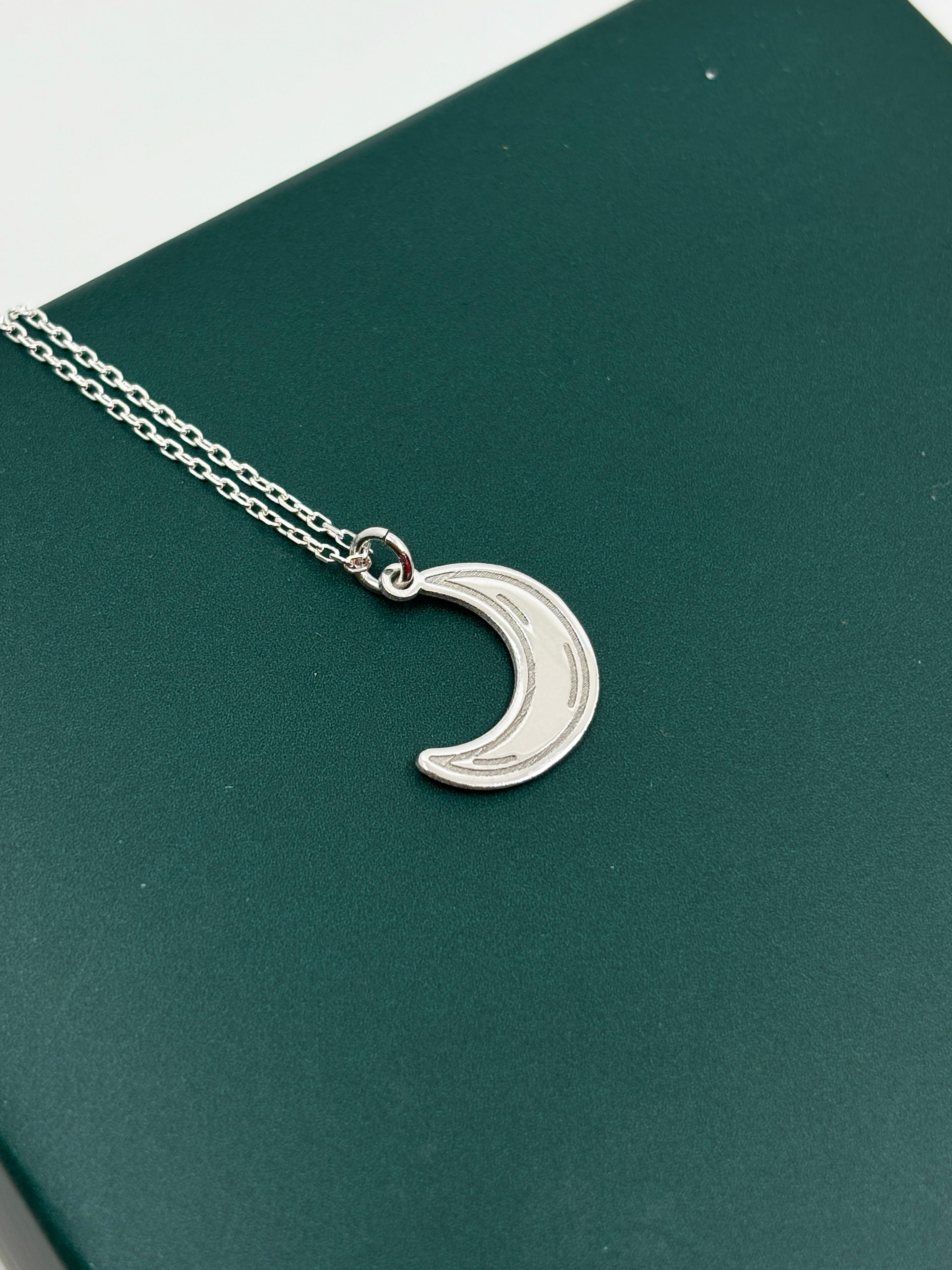 Crescent Moon Yılbaşı Kolye | 925 Ayar Gümüş