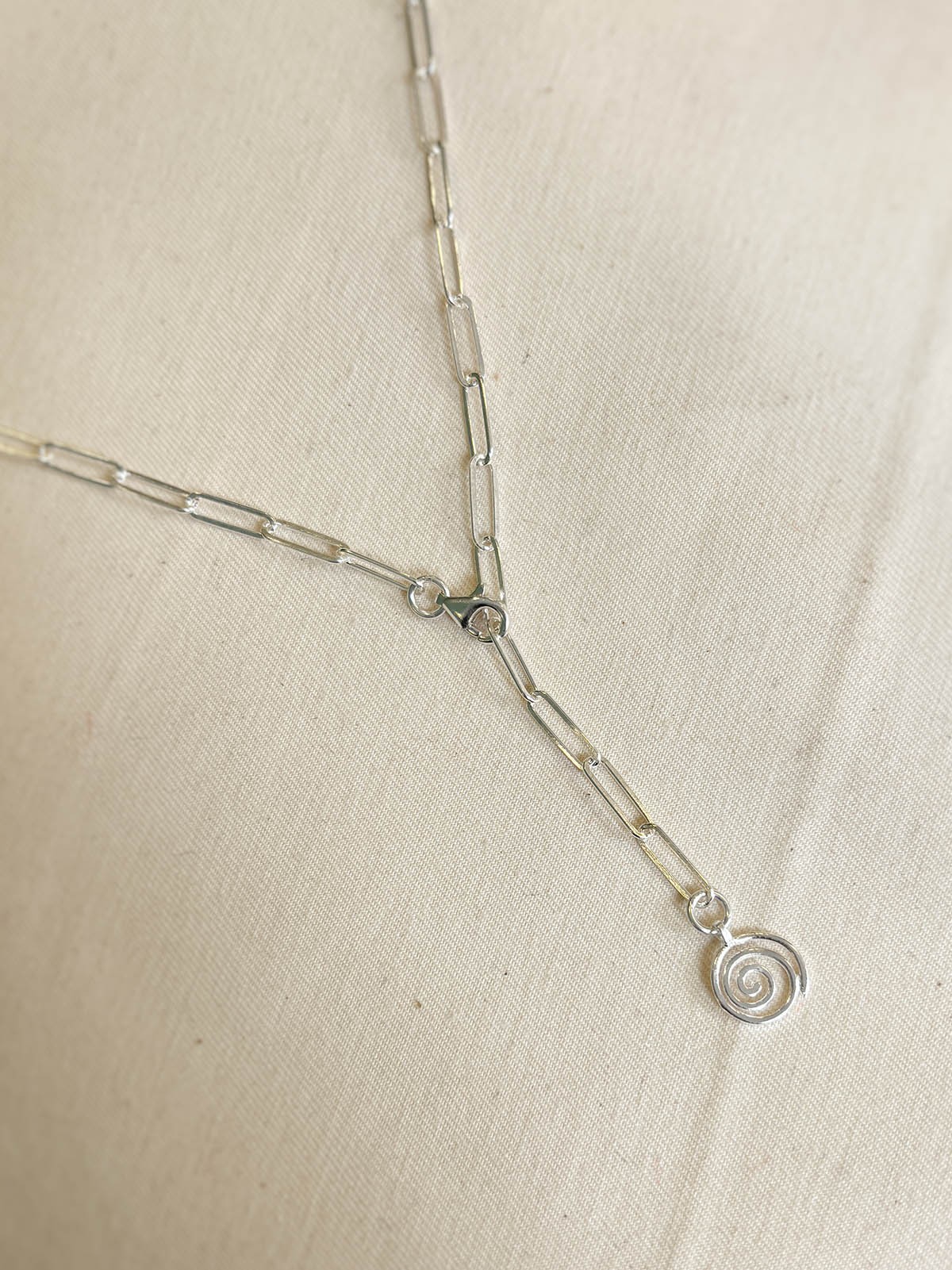 Spiral Güneş Link Zincir Kolye | 925 Ayar Gümüş