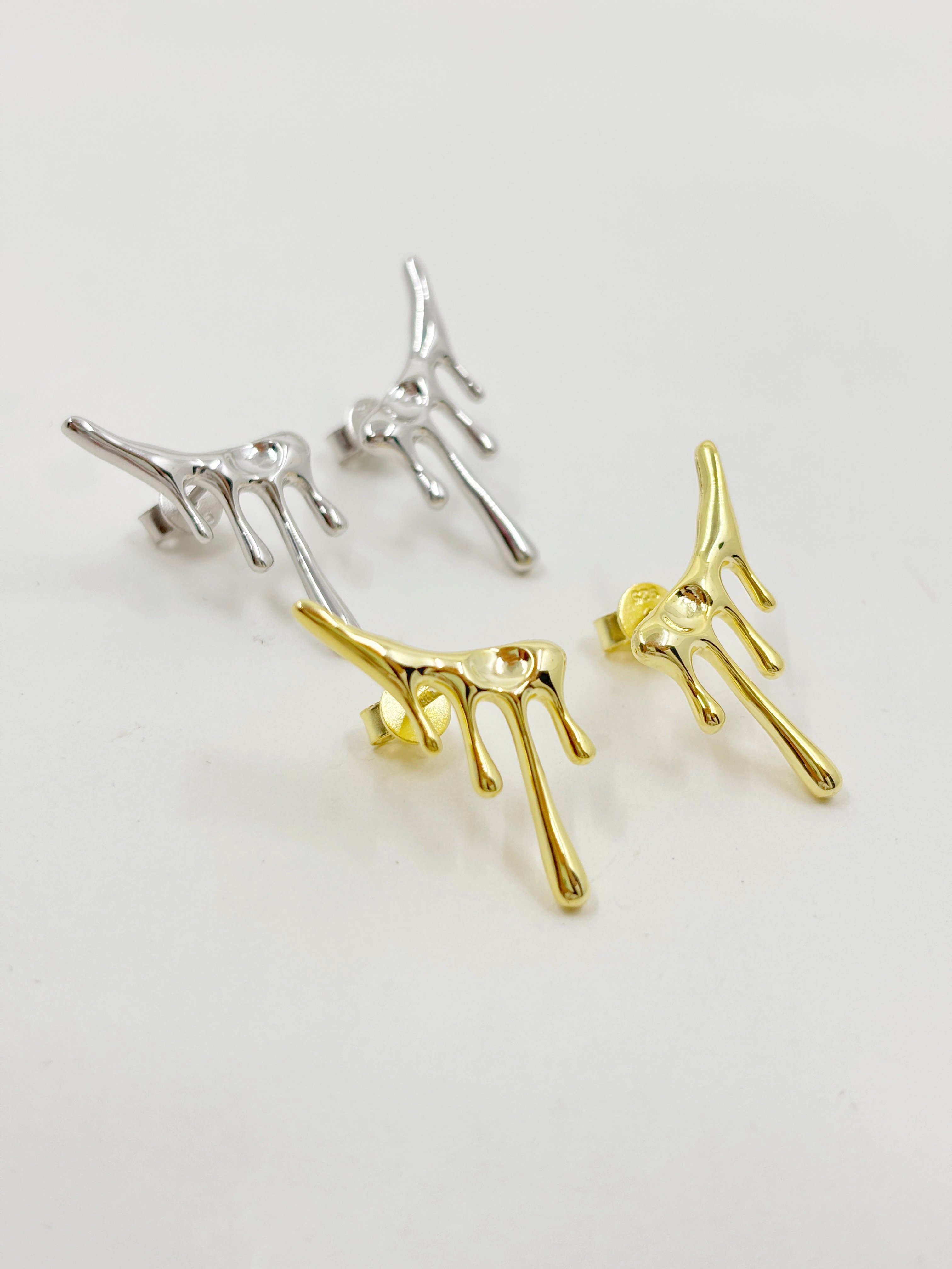 Dripping Küpe | 925 Ayar Gümüş