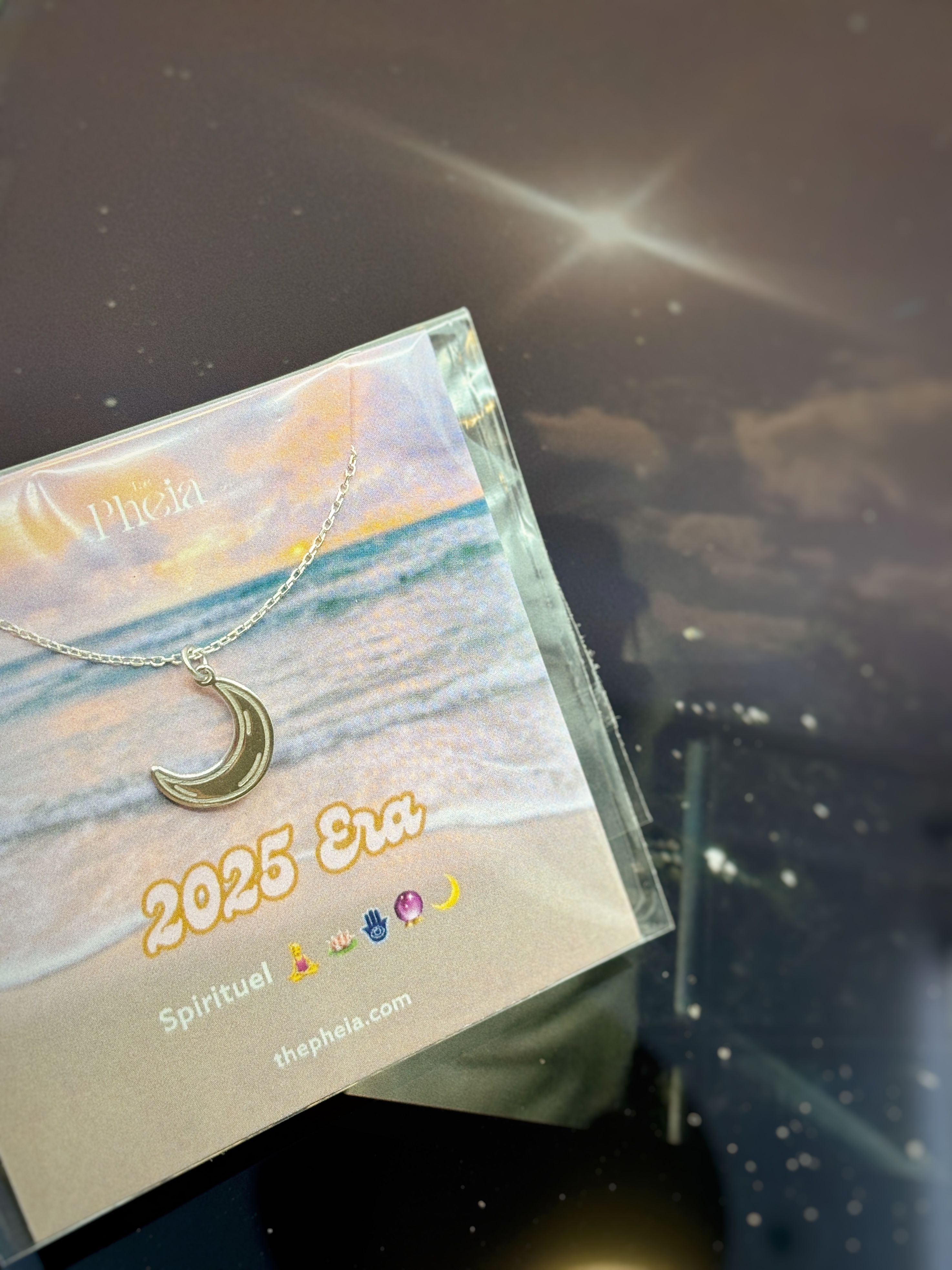 Crescent Moon Yılbaşı Kolye | 925 Ayar Gümüş