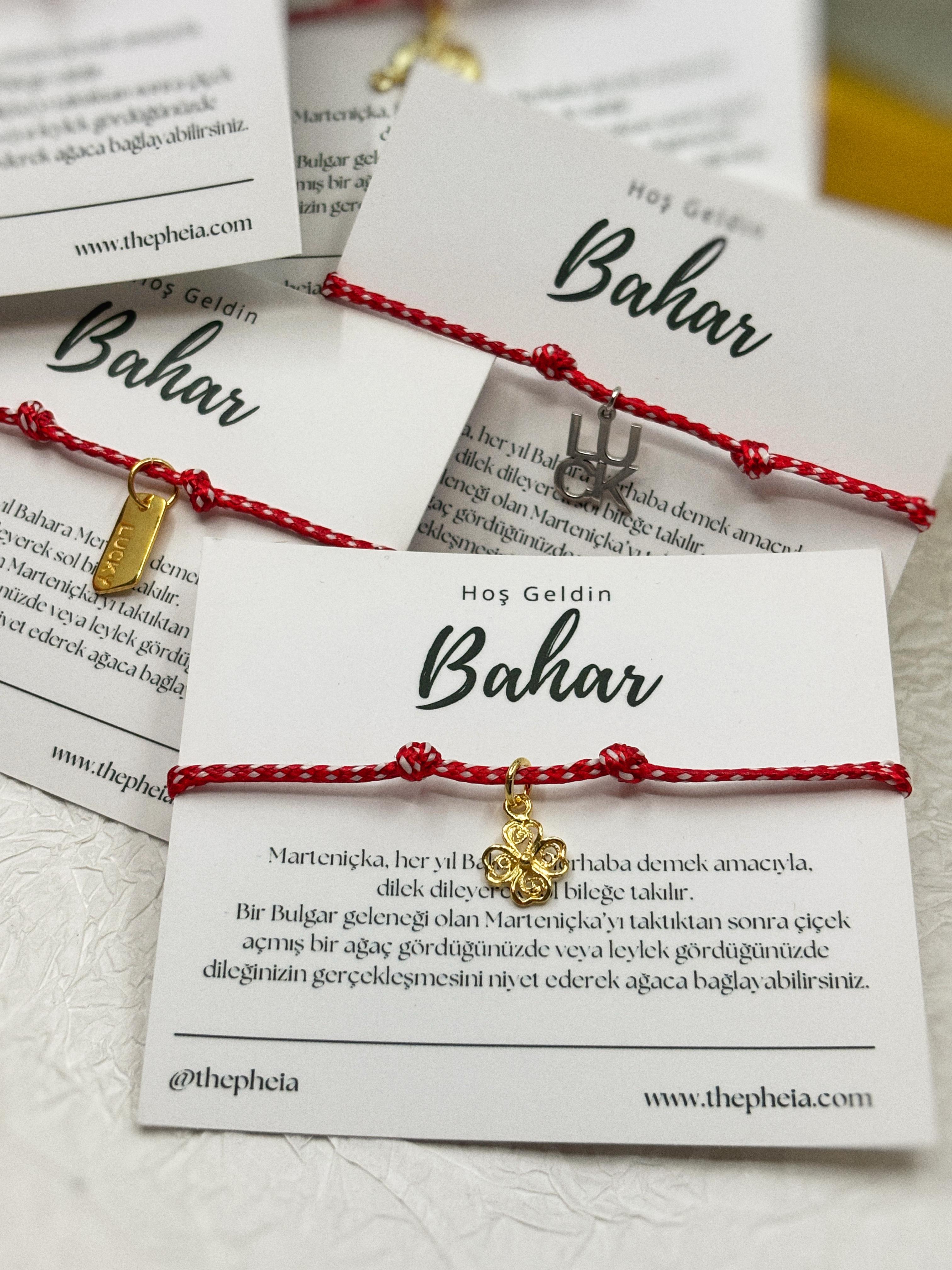  Luck Plakalı Marteniçka Bileklik | 925 Ayar Gümüş