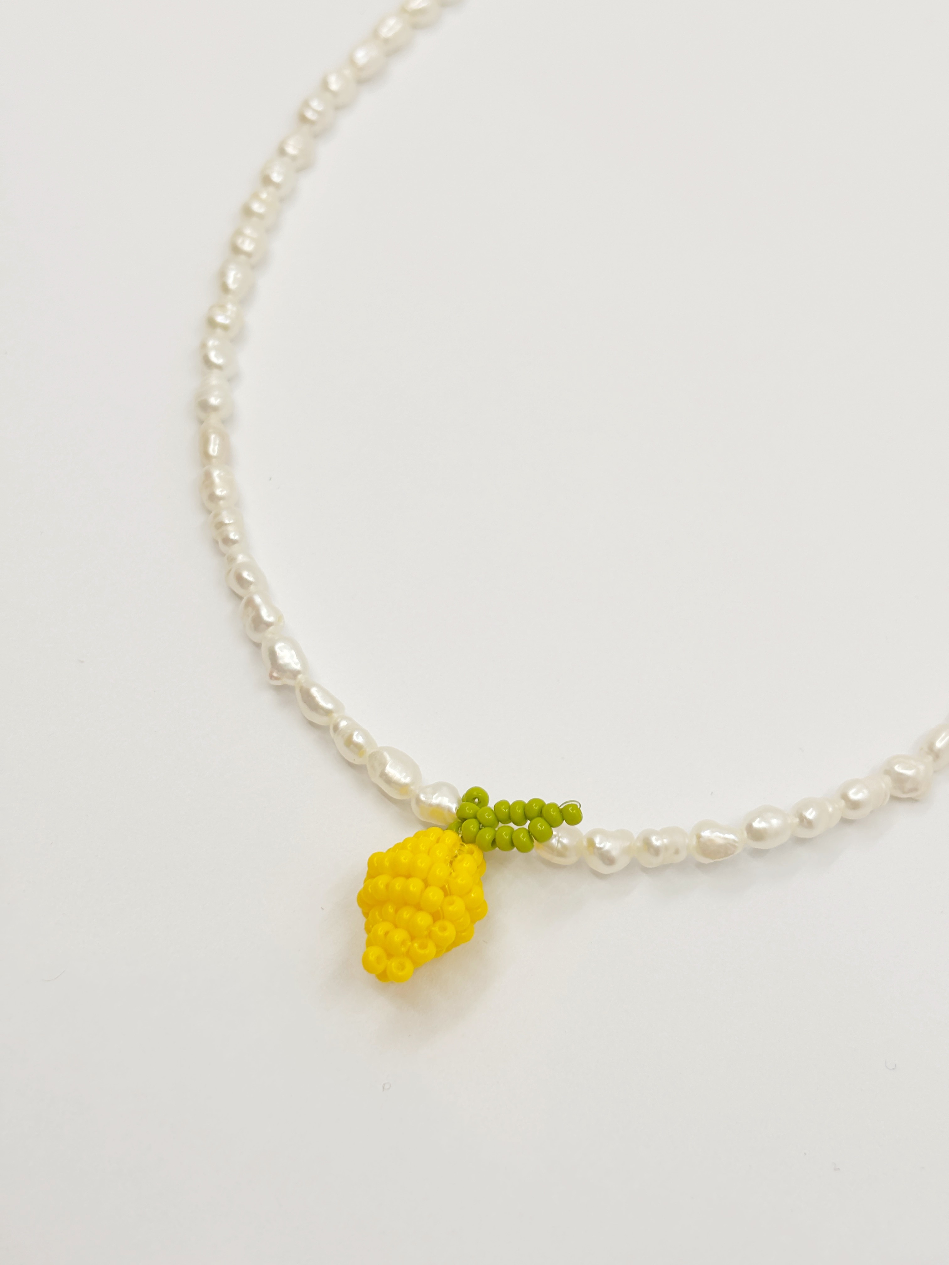 Limon Arpa İnci Kolye | 925 Ayar Gümüş