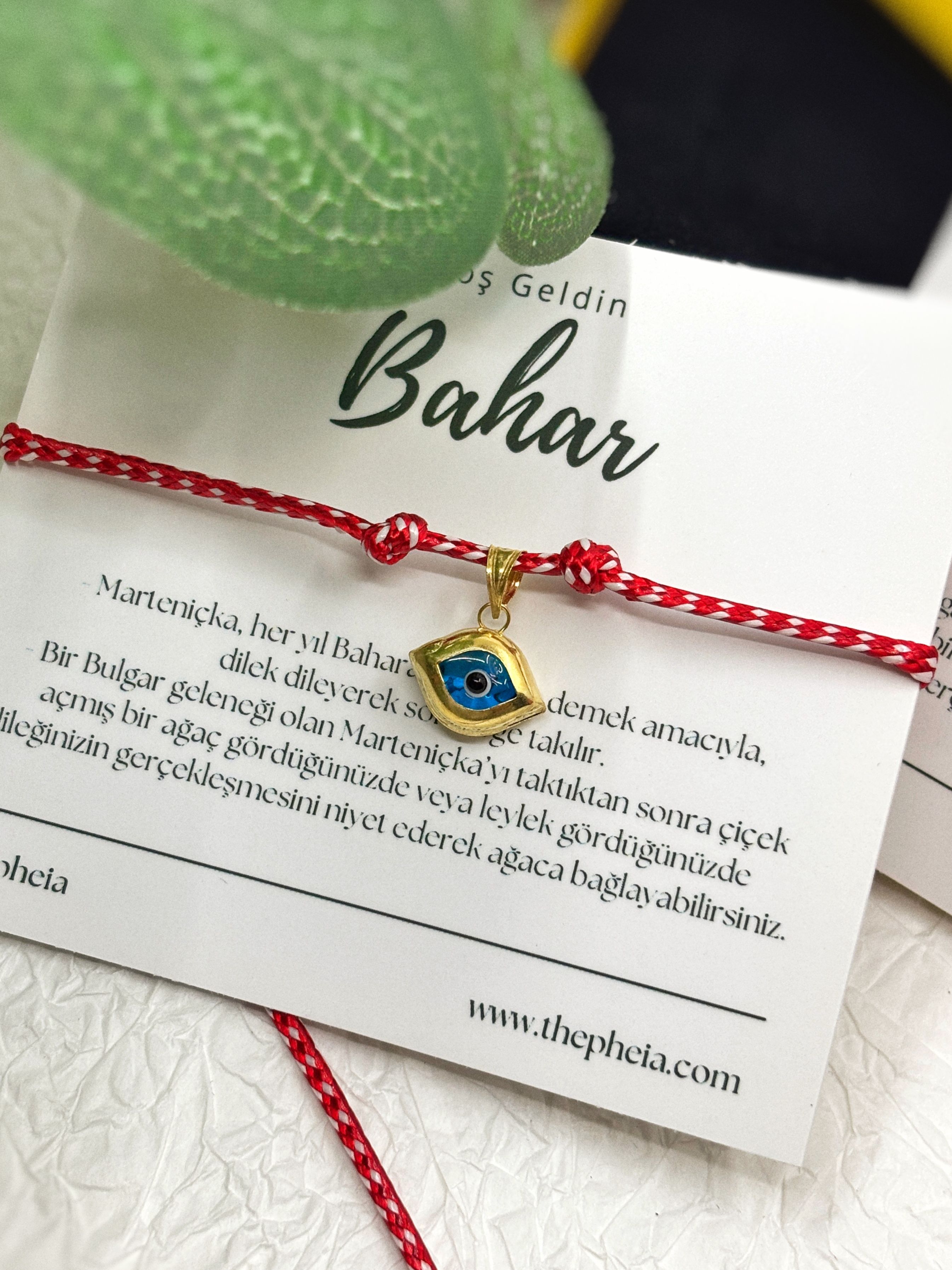 Vintage Badem Göz Nazar Boncuğu Marteniçka Bileklik | 925 Ayar Gümüş