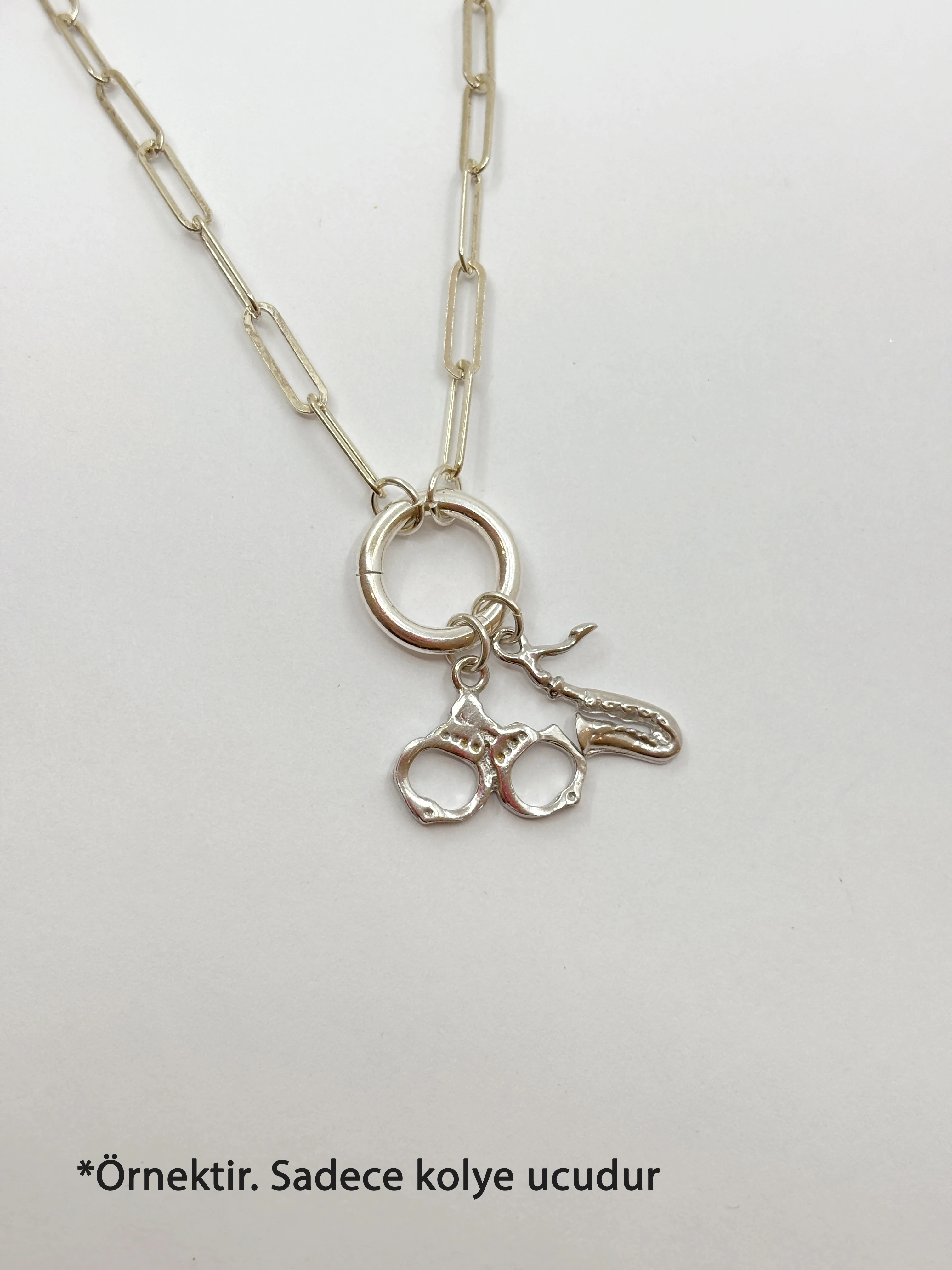 Kelepçe Kolye Ucu | 925 Ayar Gümüş