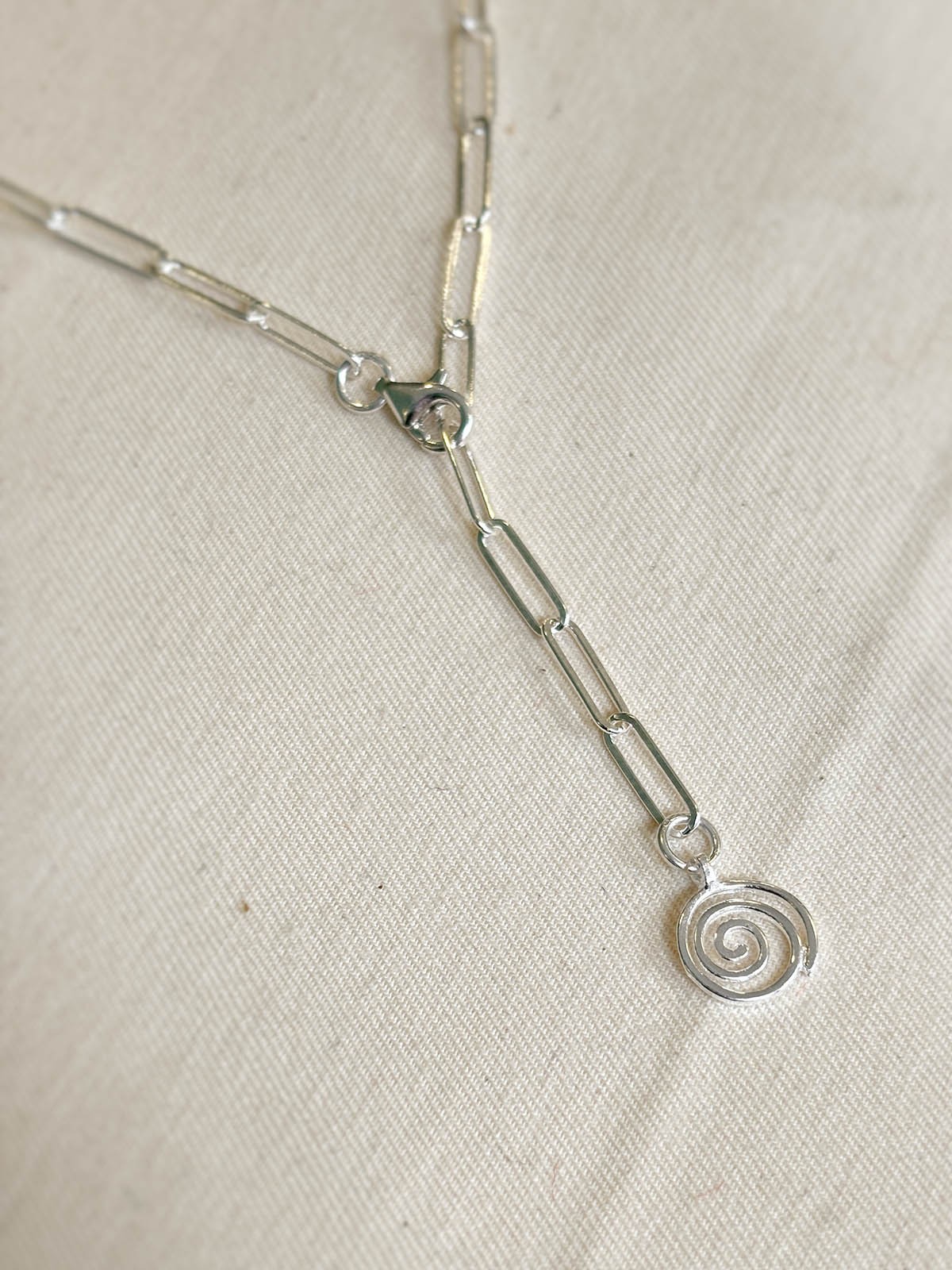Spiral Güneş Link Zincir Kolye | 925 Ayar Gümüş