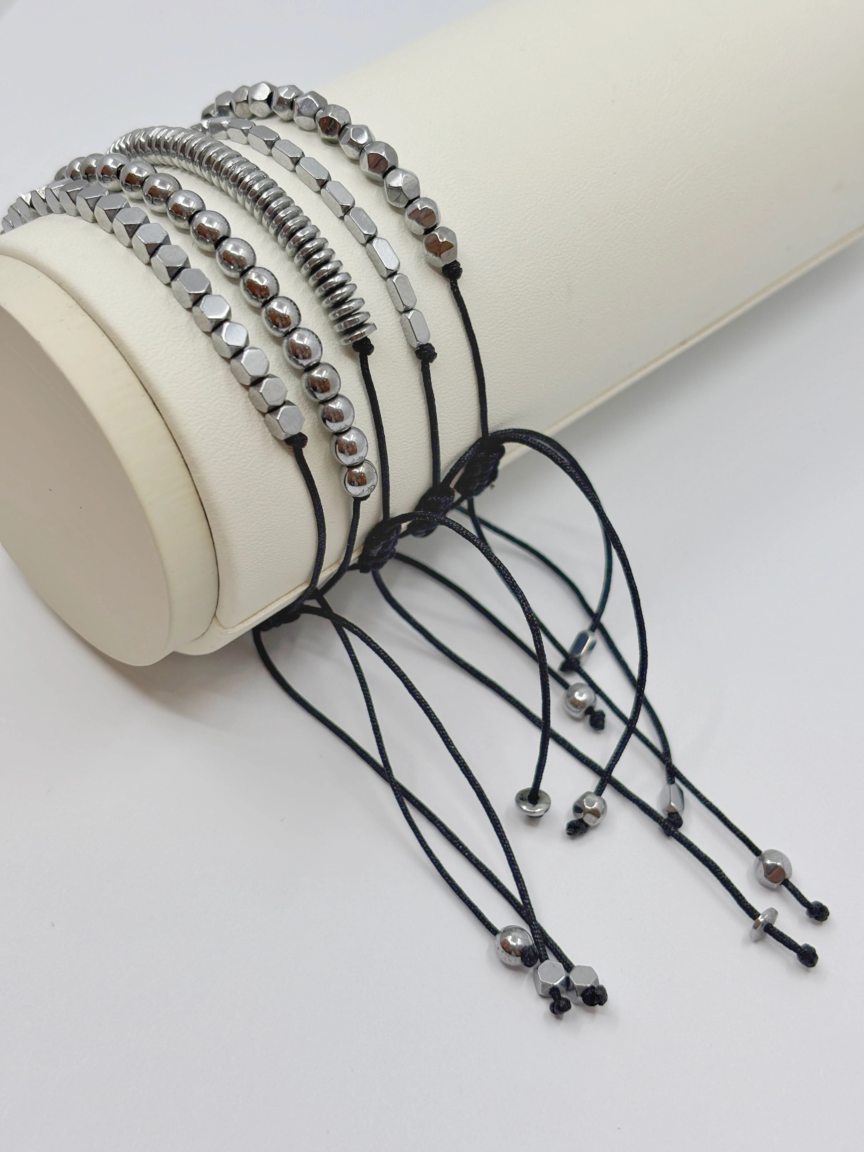 Dikdörtgen Hematit Bileklik