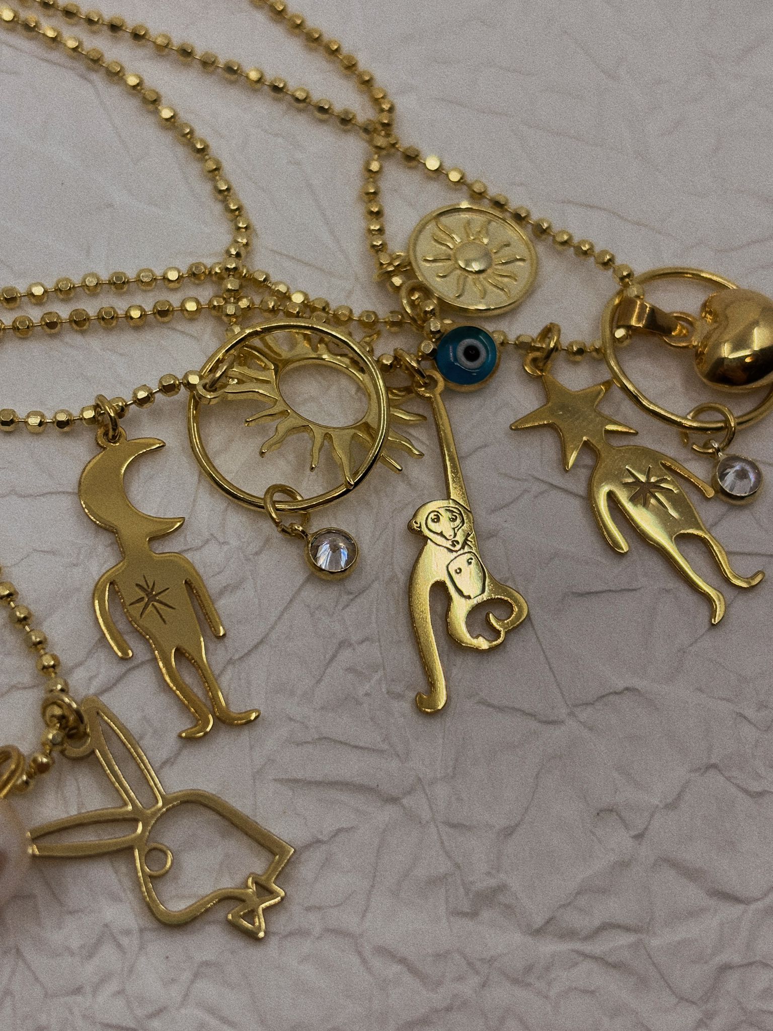 Ay Kafa Güneş Kolye | 925 Ayar Gümüş