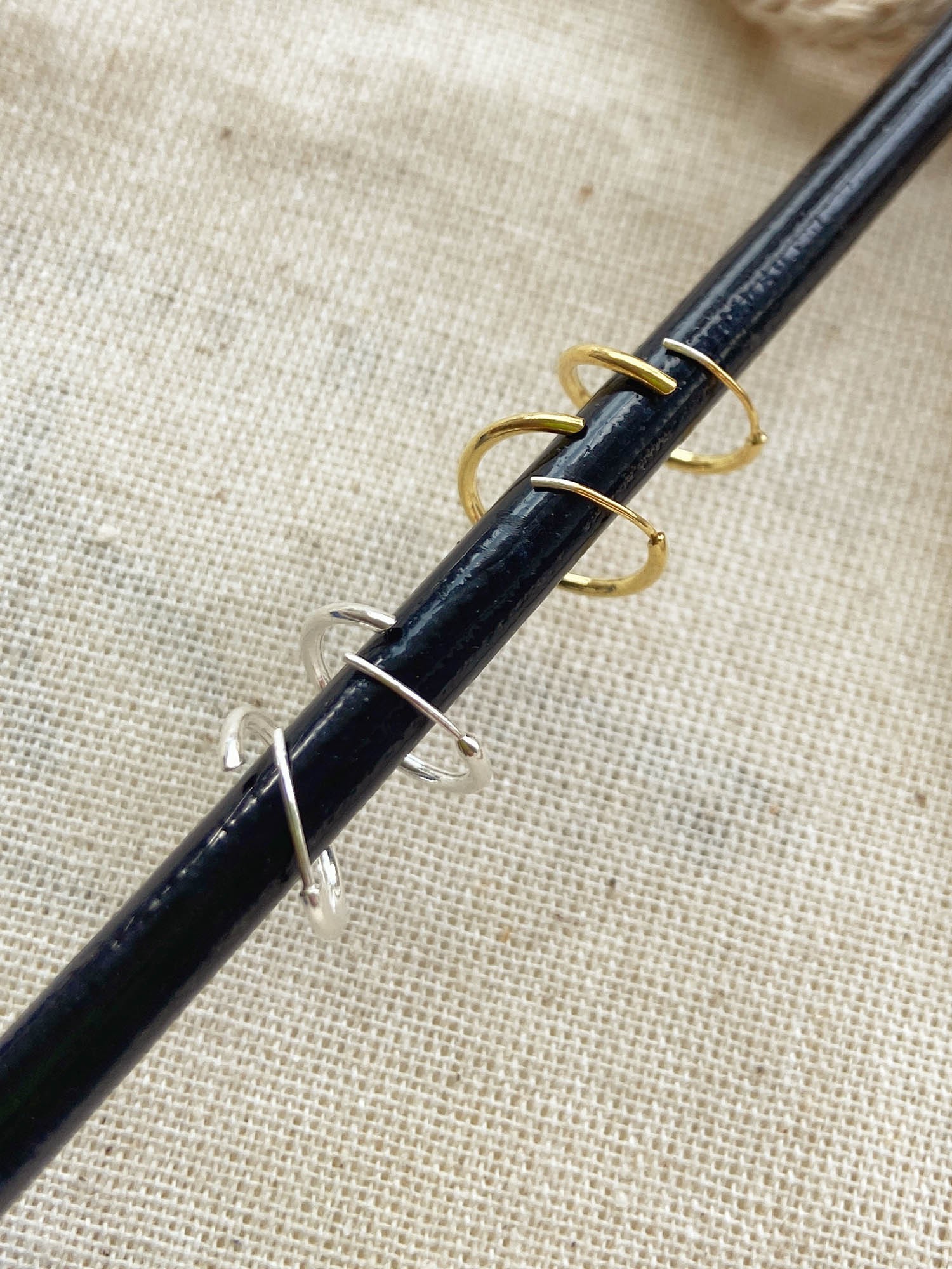 Basic İnce Halka Küpe - 17 mm | 925 Ayar Gümüş