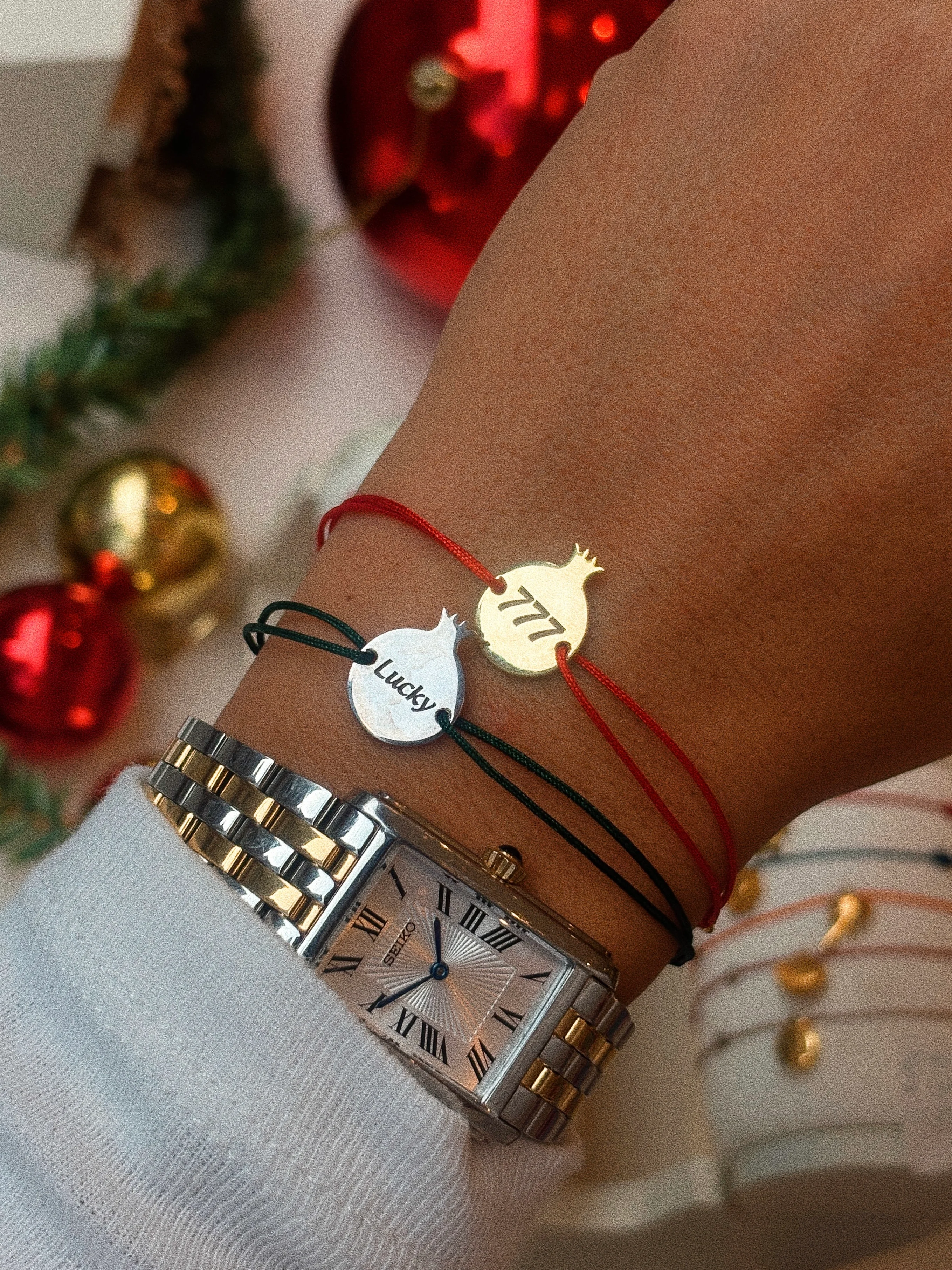 İsme Özel Yılbaşı Nar Bileklik | 925 Ayar Gümüş