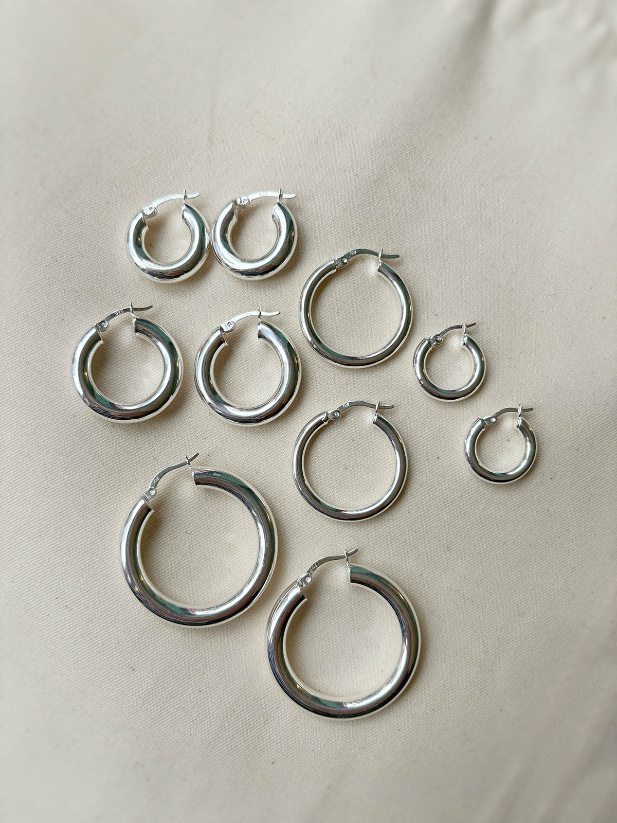Basic İnce Halka Küpe - 2,5 cm | 925 Ayar Gümüş