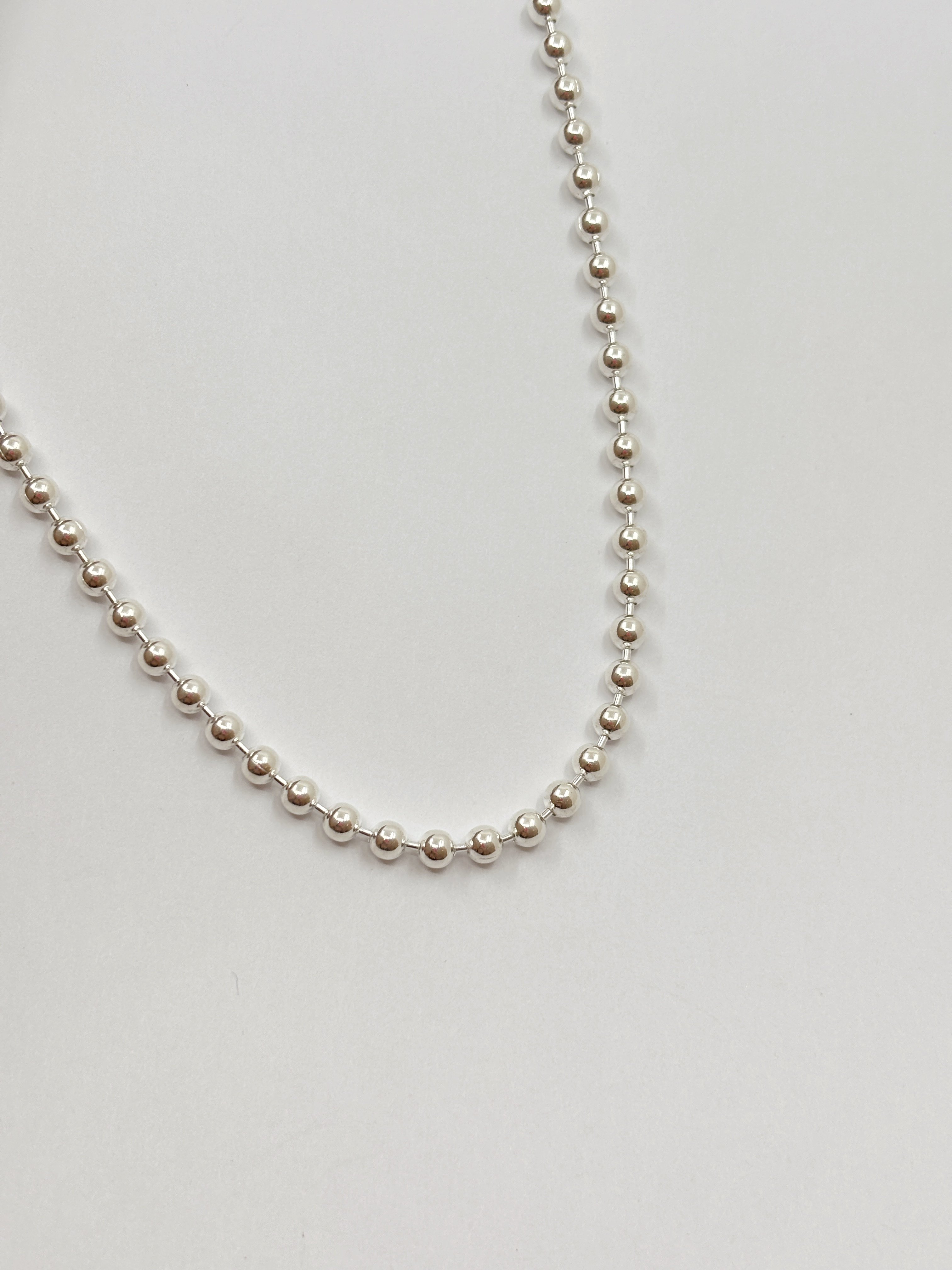 Top Top Zincir Kolye 4 mm | 925 Ayar Gümüş