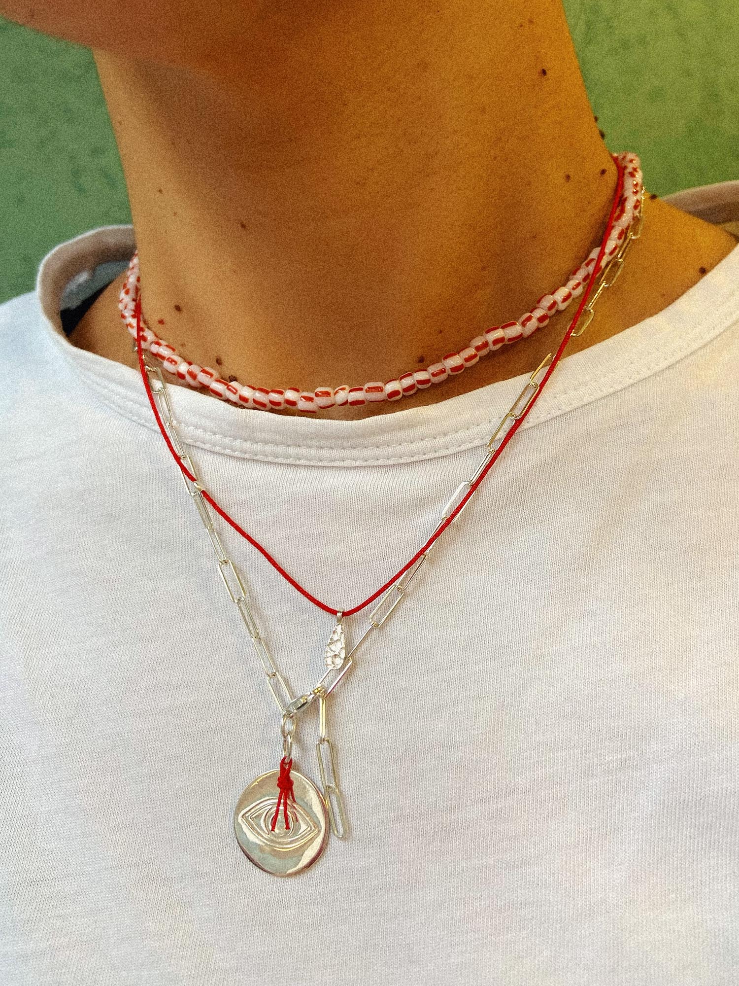 3'lü Set - Göz Plaka - Çizgili - Damla | 925 Ayar Gümüş